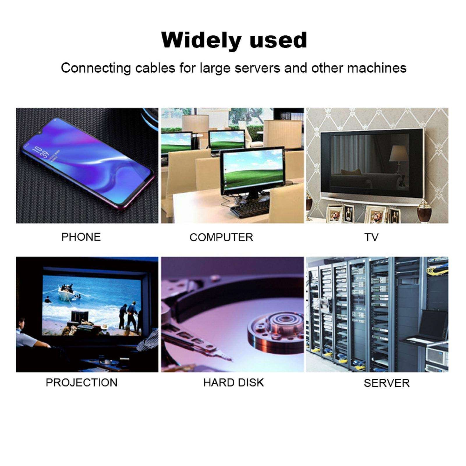 wosume 【𝐒𝐩𝐫𝐢𝐧𝐠 𝐒𝐚𝐥𝐞 𝐆𝐢𝐟𝐭】 1Meter Mini Hardware Cable, Cable, Portable Cable, for Computer for Large Server 6