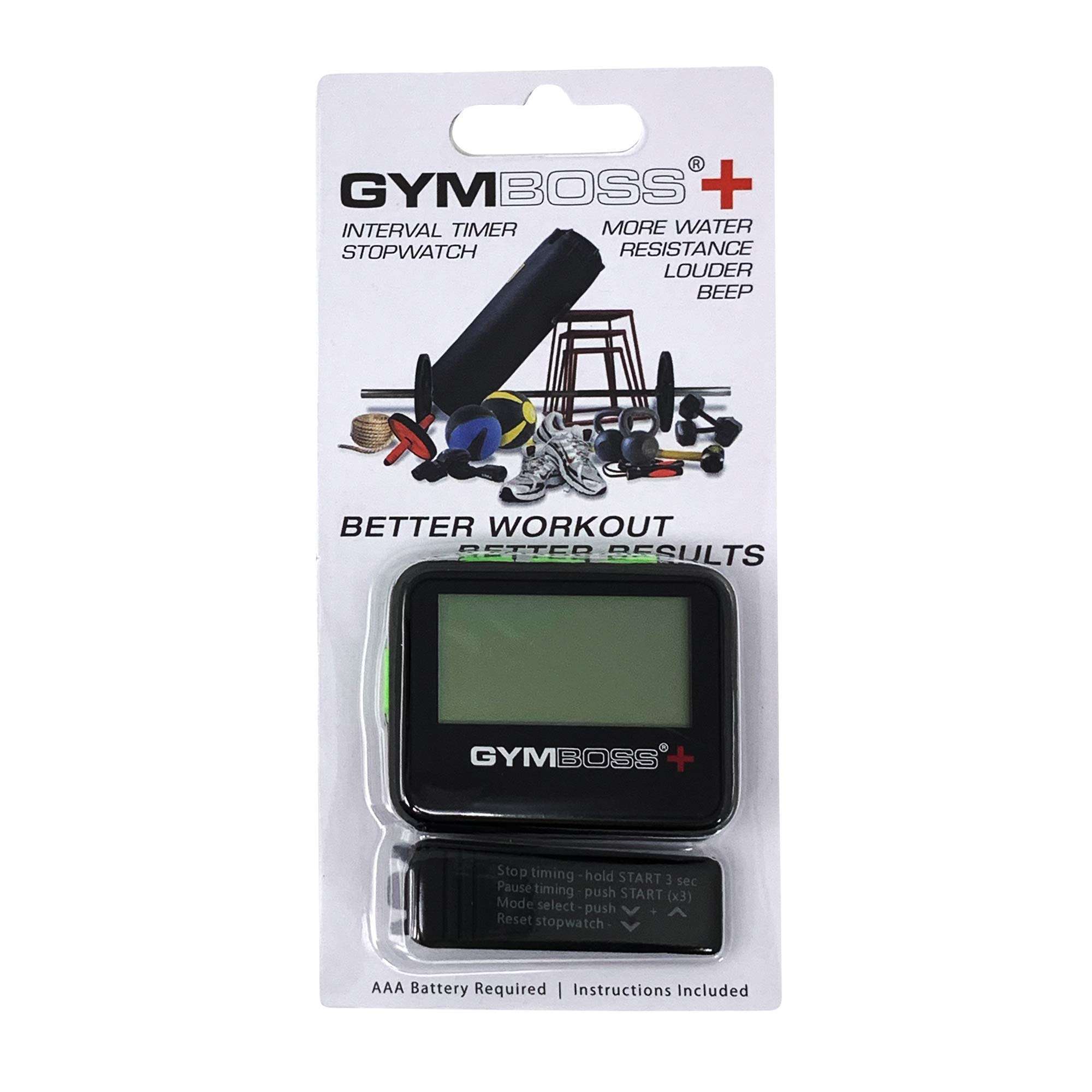 Gymboss Plus Interval Timer and Stopwatch - Black/Green Softcoat 5