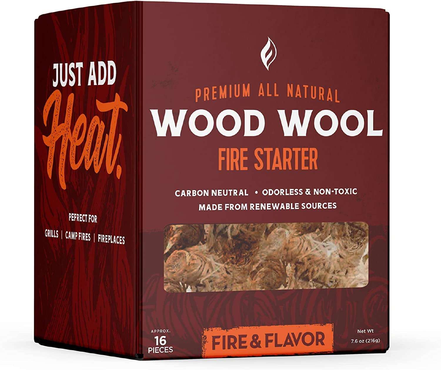 Fire and Flavor Wood Wool Fire Starter 24 pk.