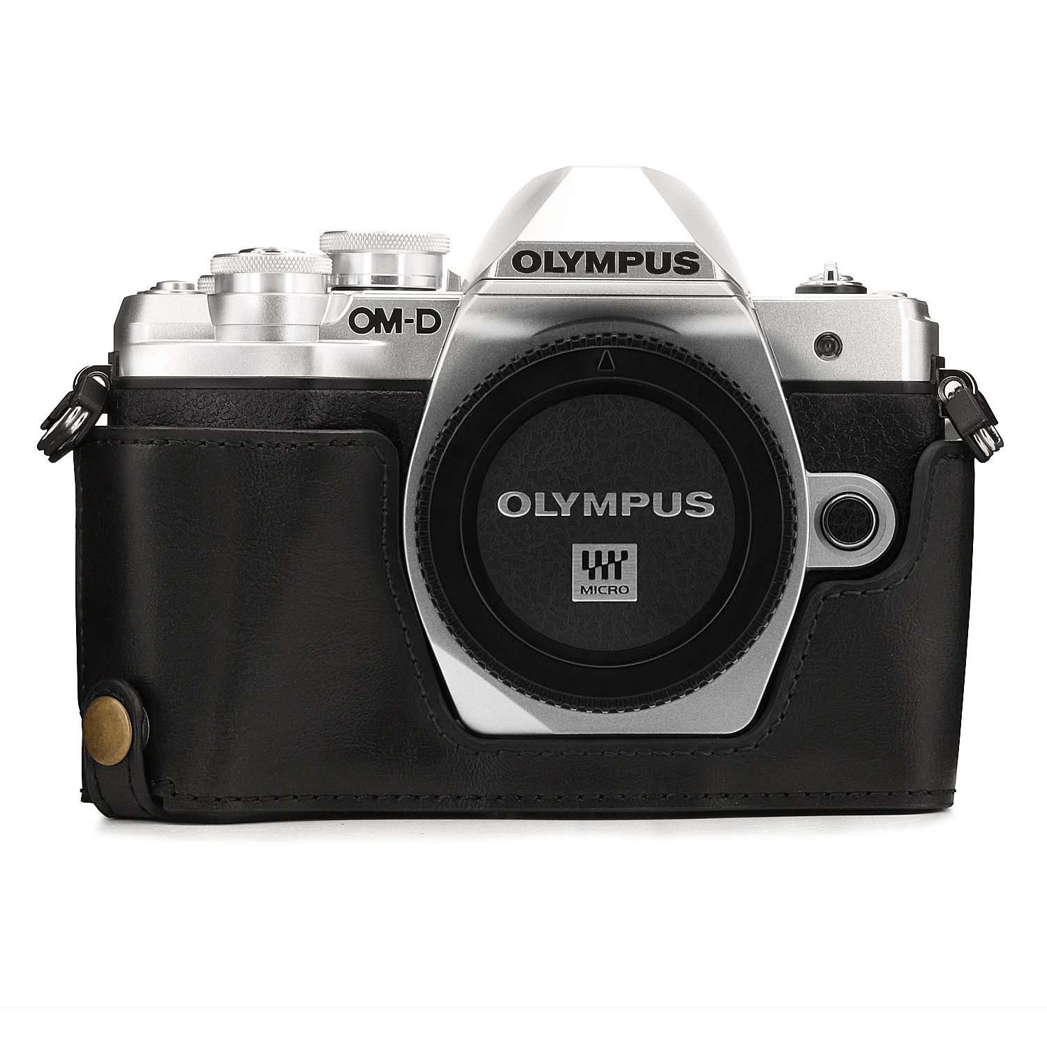 MegaGear Olympus OM-D E-M10 Mark Ii Pu Leather Camera Case, Black (MG969) 2