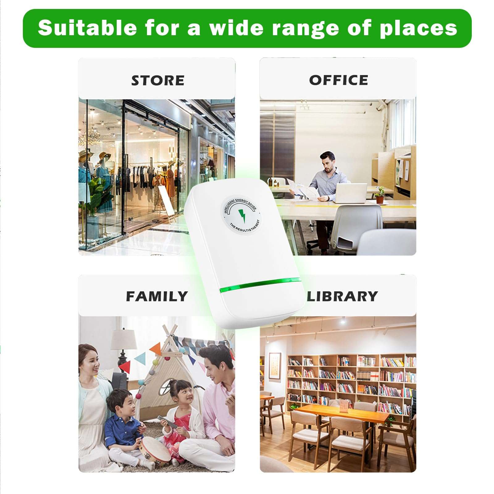 Duvik Pro Power Save™ Energy Saver, Pro Power Saver Electricity Saving Device Save Electricity Household Office Market Device Smart Electricity Saving Box US Plug 90V-250V 30KW(6 PCS) 6