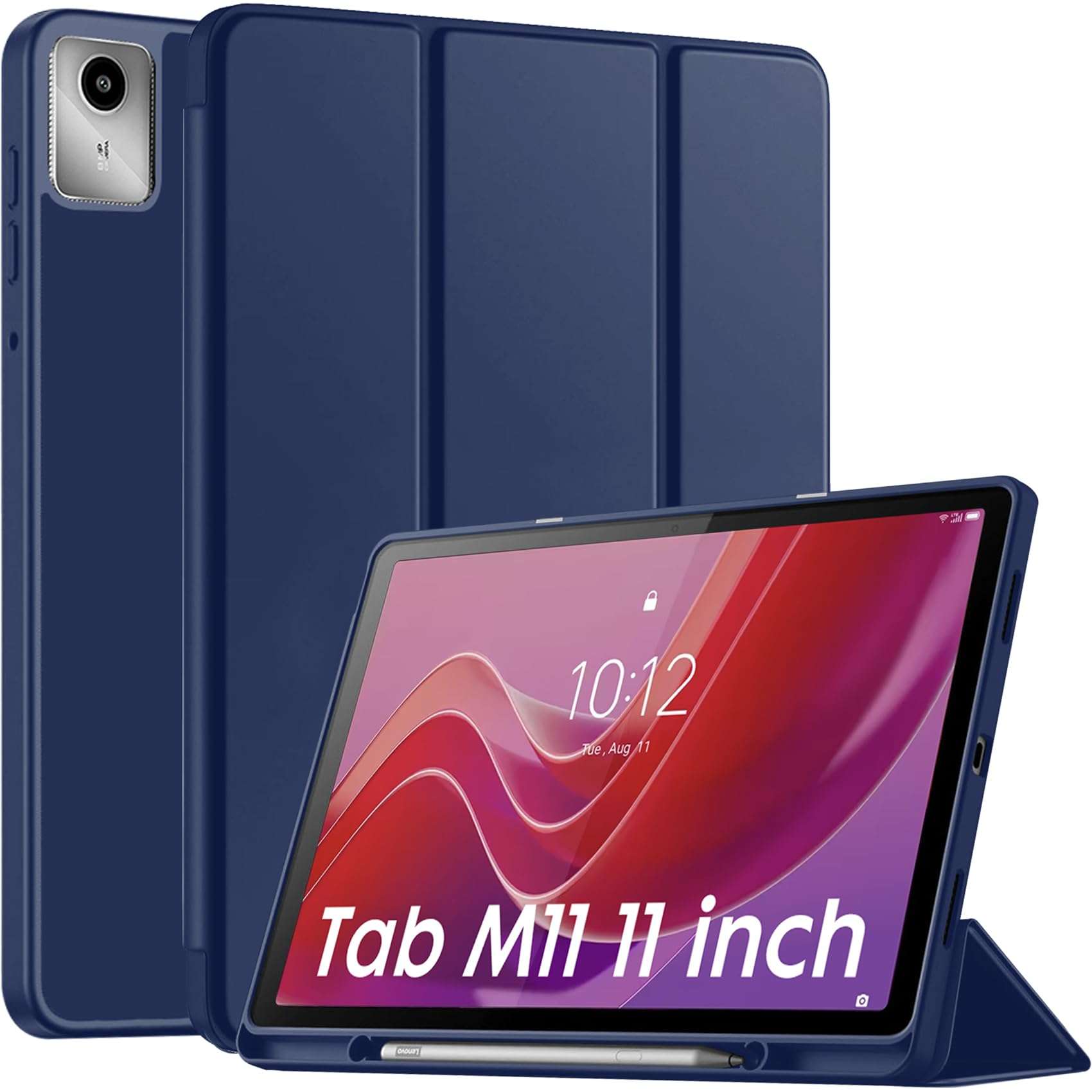 Robustrion Cover for Lenovo Tab M11 Cover Case, Flip Cover with Pencil Holder for Lenovo Tab M11 Tablet 11 inch [ Auto Sleep Wake Support] - Navy 1