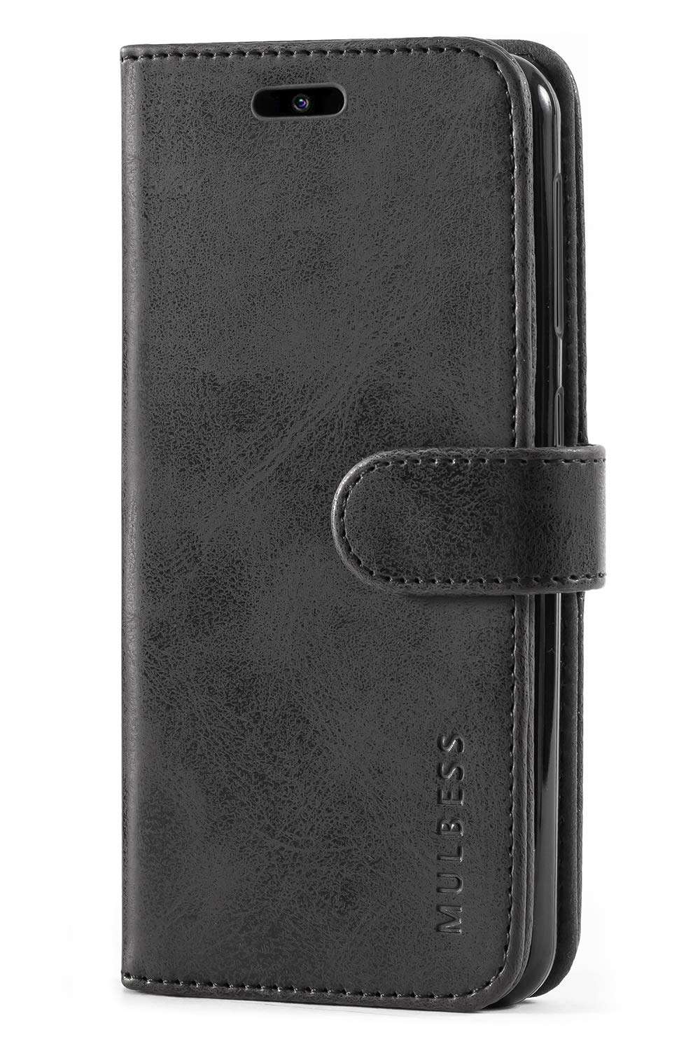 Mulbess Vintage Samsung Galaxy A20e Case Wallet, Flip Leather Phone Case with Card Holder for Samsung Galaxy A20e Cover, Black 3