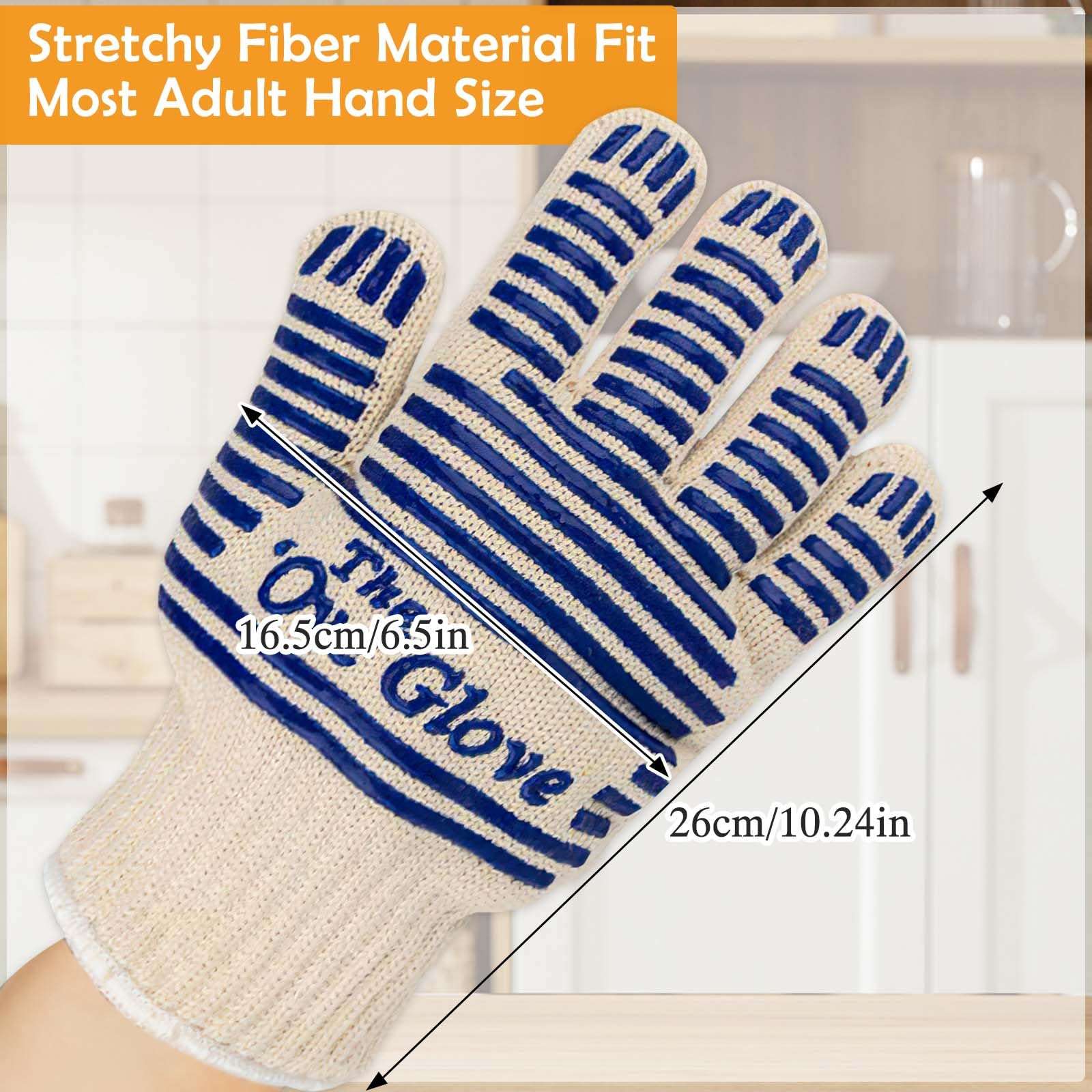 CoolShef Oven Gloves Heat Proof 250℃| Silicone Non-Slip Oven Mitts | Kitchen Gloves for Cooking, Grilling and Baking 3