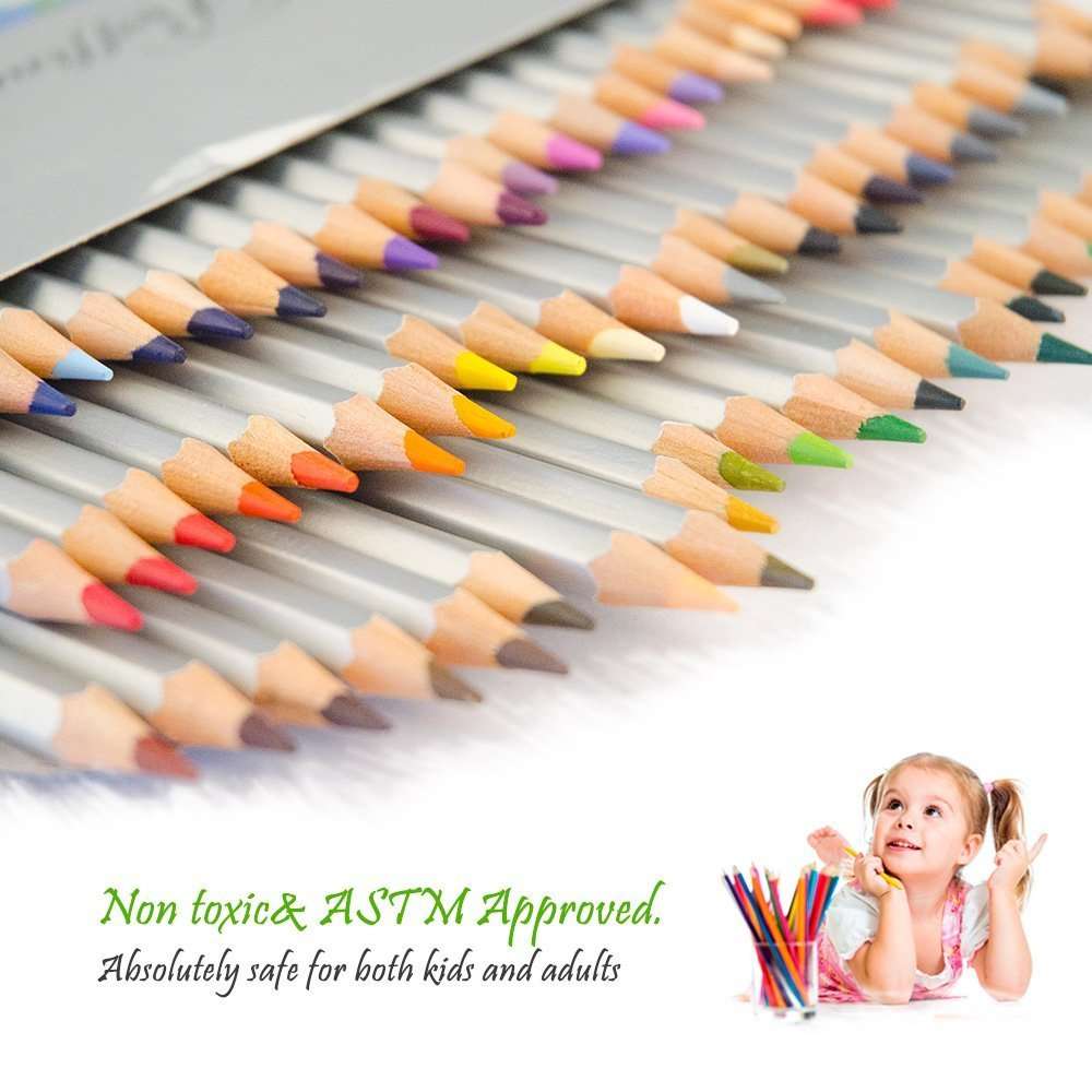 Marco Raffine Fine 72 Colors Art Drawing Pencil 7100-72CB Set Wooden Writing Painting Artist Sketching Craft Doodling Designs and Creativity Colorful Blessings Cards 5