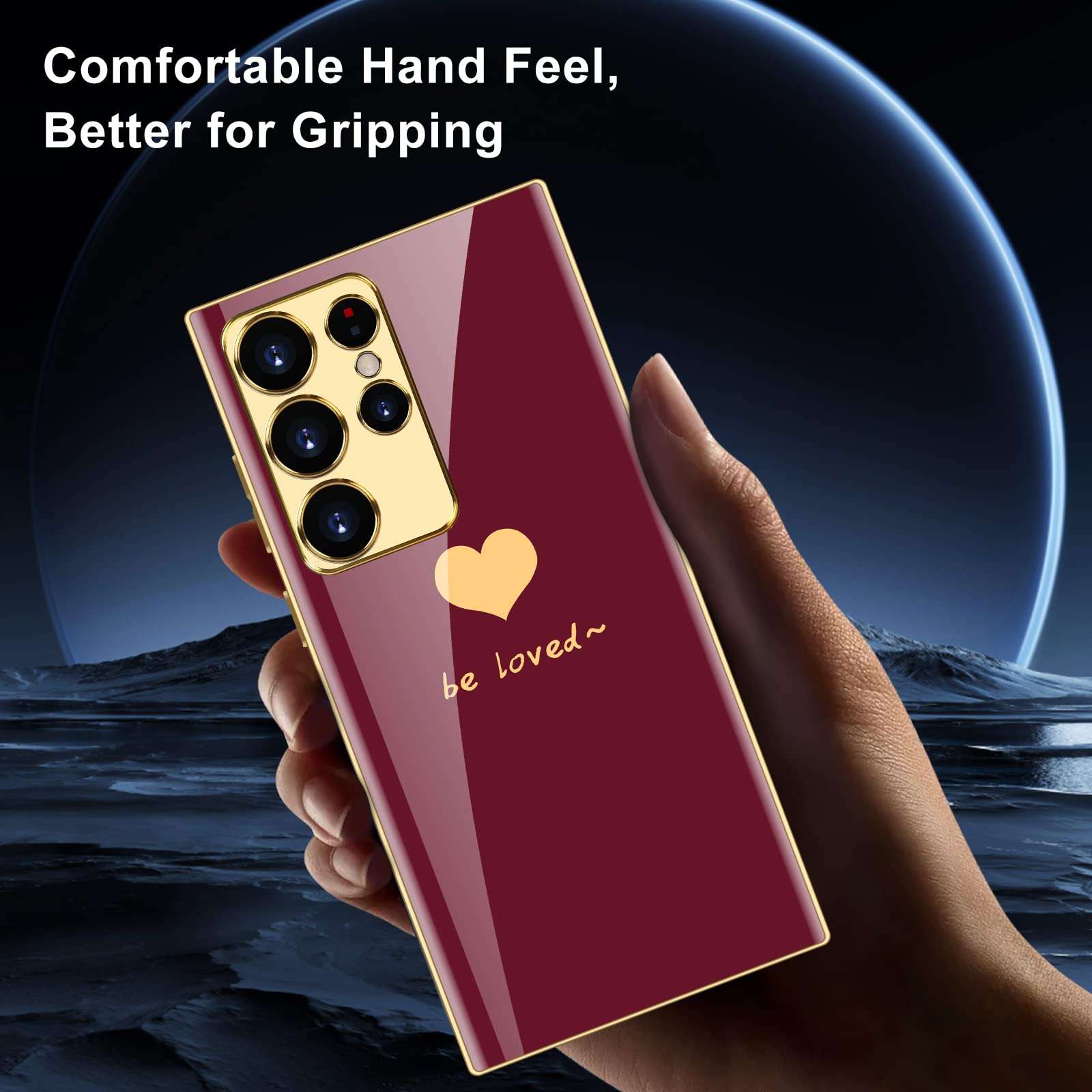 PUROOM for Samsung Galaxy Z Fold 4 Case Magnetic Hinge Protection with S Pen Holder Plating PC Crystal Cover Front Glass All-Inclusive Case 2