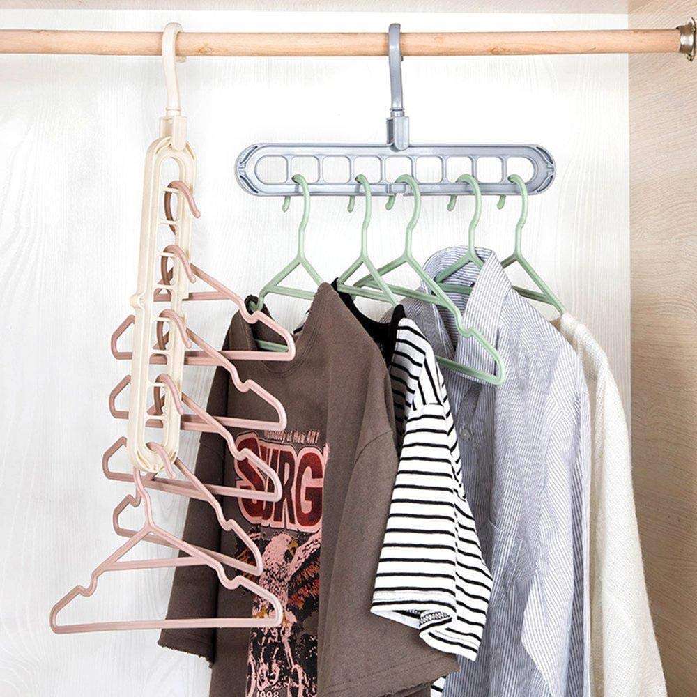 RELANTA™ Plastic Cloth Drying Stand Hanger/Plastic Hanger Hanging Hook Indoor Wardrobe Clothes Organization Storage Balcony Windowsill Suit Racks Baby Clothes Hanger Stand Set of 3