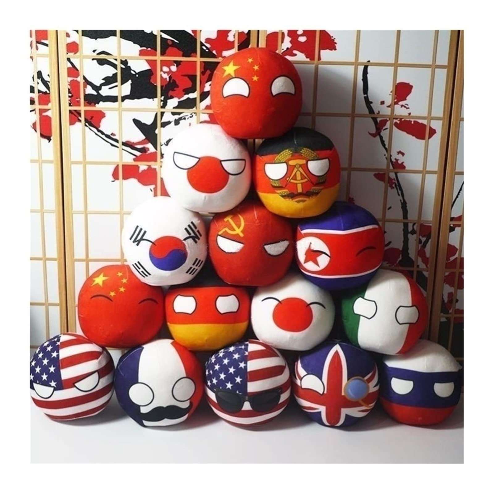 GANGKJDS 7.9in，Poland Ball，Countryballs, Canada, United Kingdom, France, Country Ball,Decorations, Anime Cosplay, Plush Toys (Color : America1, Size : 20cm) 6