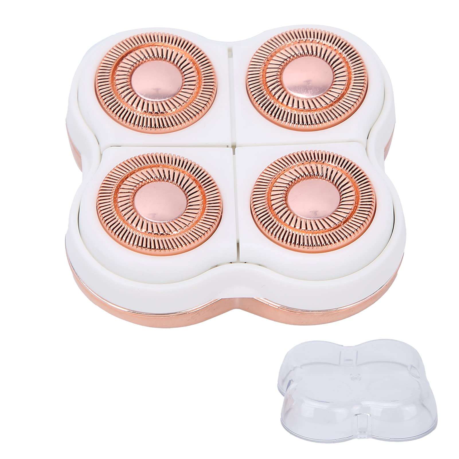 Women Hair Remover Replacement Head, Electric Shaver Replacement Heads,Four Head Electric Hair Remover Body Hair Shaver Machine Head (Rose Gold)