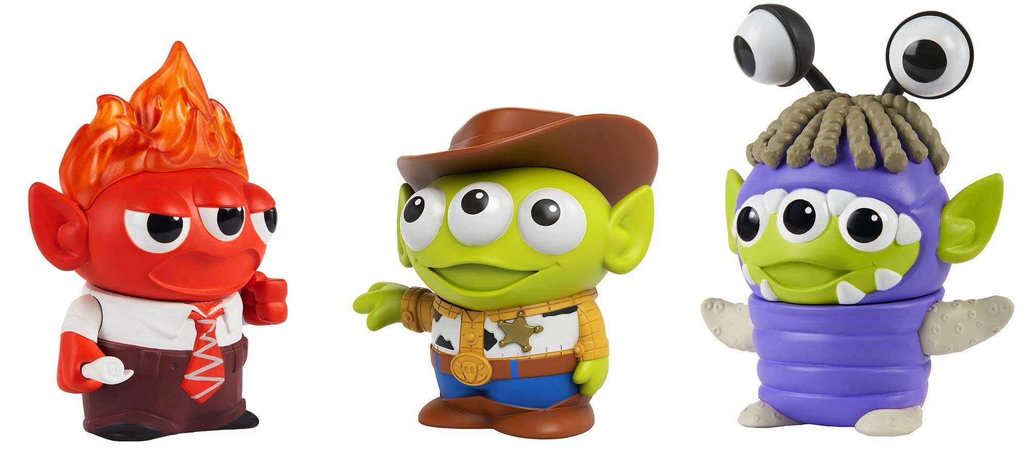 Toy Story 4 Alien Remix Anger, Boo & Woody 3-Pack Character Figures in a Pizza Box Package, 3-in to 4.1-in Toys from Disney Pixar Movies Inside Out, Monsters, Inc. & Toy Story,Gift for Collectors 6