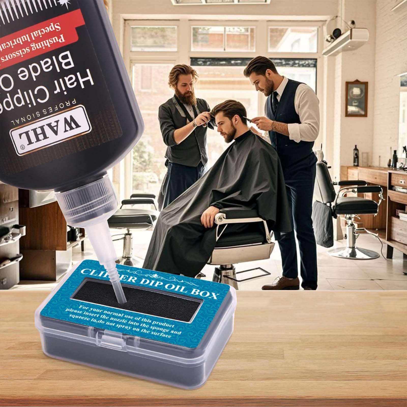 2Pcs Electric Shaver Oil Box – Professional Hair Trimmer Lubricant Sponge for Home, Salon & Barber Use – Portable Clipper Dip Oil Box for Hair Styling 5