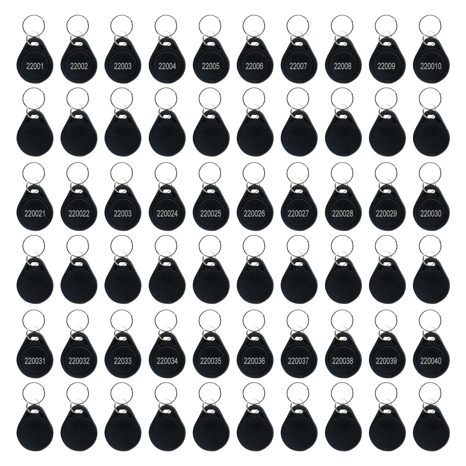 dcvbny 100pcs 26 bit Prox Keyfobs Proximity Fob Frequency 125KHZ H-ID Compatible with Prox Key ISOProx 1386 1346 1386 1326 H10301 Format Card Readers & Vast Majority of Access Control Systems,Black 1