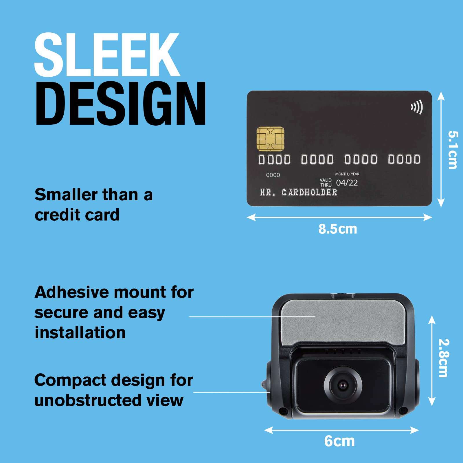 Ring Automotive RSDCR1000 Rearview Smart Dash Cam Full HD 1080p 30fps Rear car Camera dashcam, Black 4