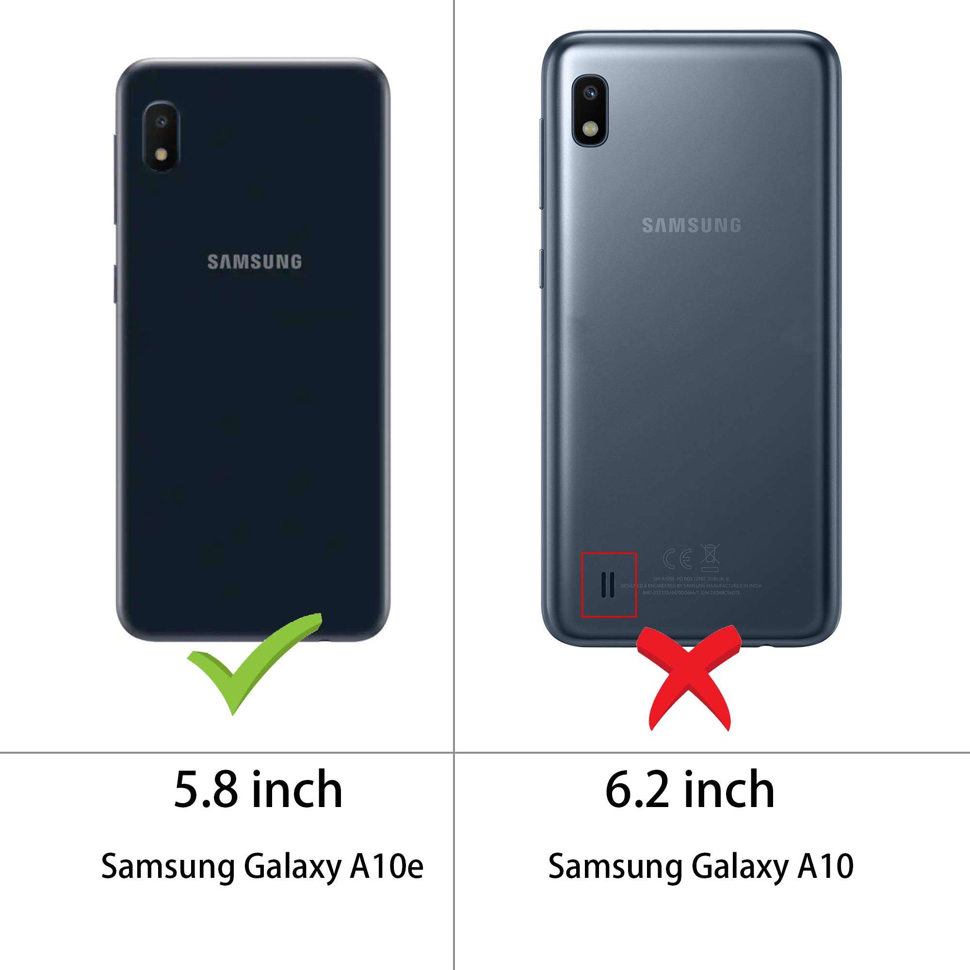 Samsung A10e Case,Galaxy A10e Case,MAIKEZI Hybrid Dual Layer TPU Plastic Armor Defender Fashion Phone Case Cover for Samsung Galaxy A10e 5.8"(Red Brushed) 2