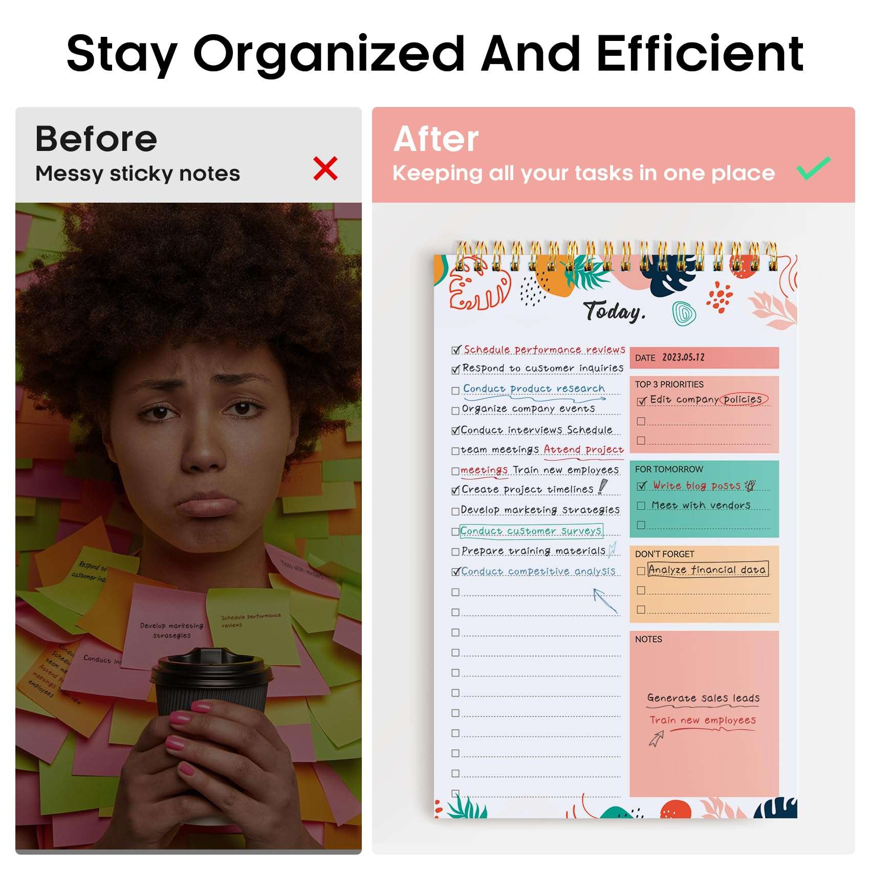 To Do List Pad - To Do List Notebook and Planner 2025-2026, Academic Year Weekly and Monthly Calender Planner 6