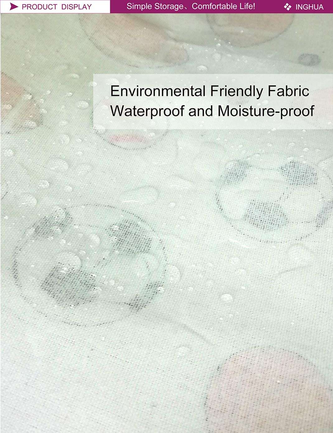 INGHUA Laundry Hamper Large Canvas Fabric Lightweight Storage Basket/Toy Organizer/Dirty Clothes Collapsible Waterproof for College Dorms, Boys and Girls Bedroom,Bathroom(Ball game) 6