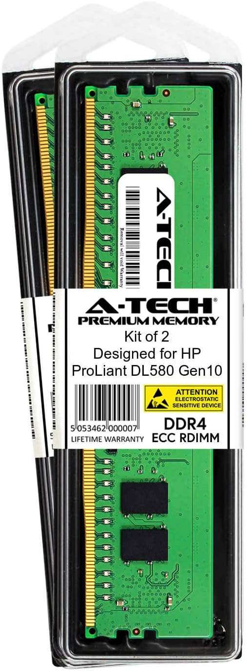 A-Tech 16GB Kit (2 x 8GB) for HP ProLiant DL580 Gen10 G10 - DDR4 PC4-21300 2666Mhz ECC Registered RDIMM 1Rx8 - Server Specific Memory Ram (AT322627SRV-X2R5) 2