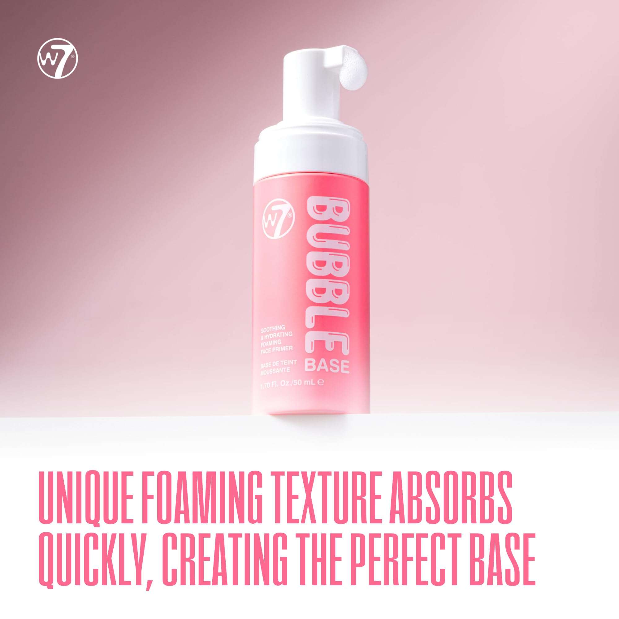 W7 Bubble Base Foaming Primer – Hydrating, Skin-Perfecting Makeup Base for a Smooth & Flawless Finish – Infused with Hyaluronic Acid & Aloe Vera to Nourish and Prime the Skin 4