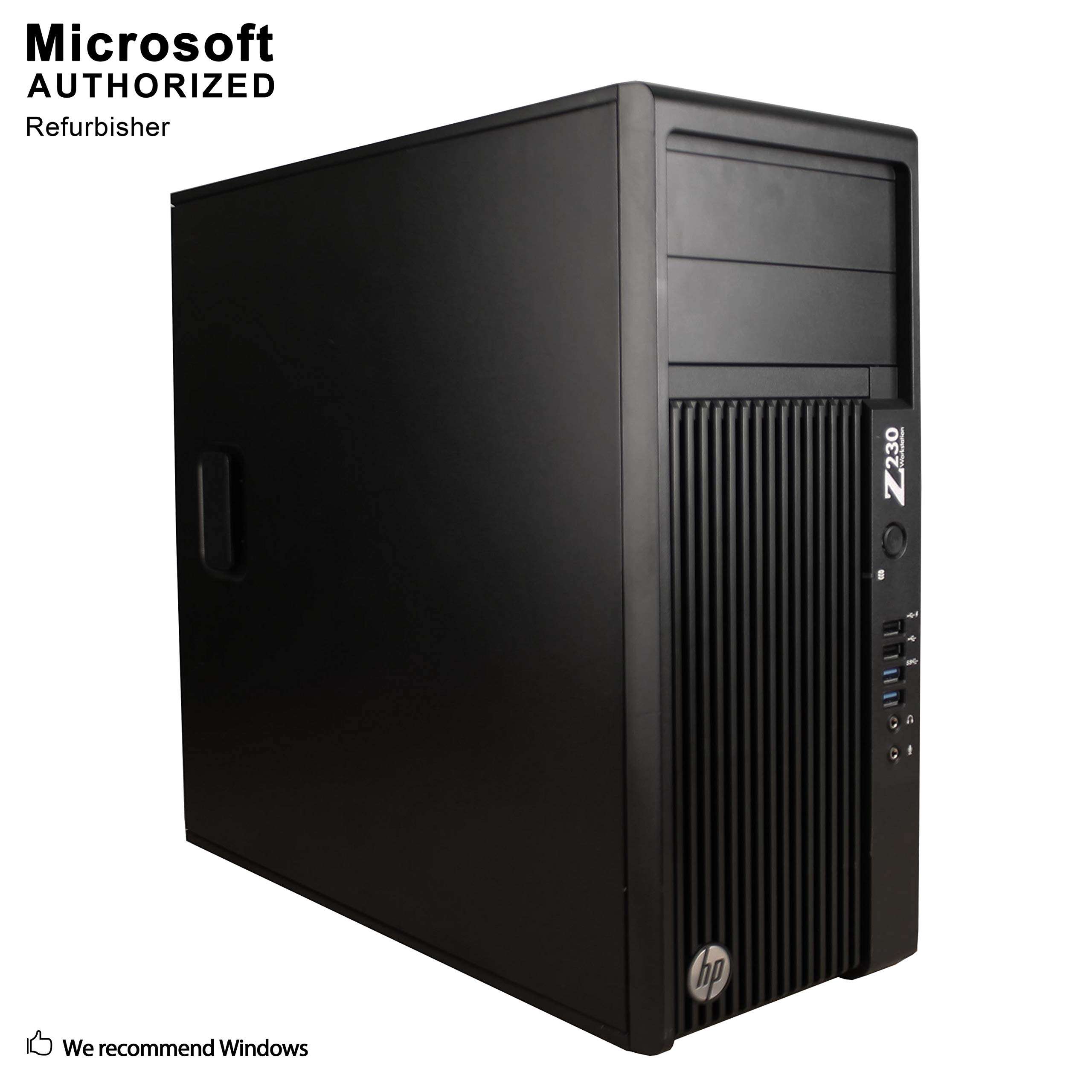 2018 HP Z230 Business Workstation Tower Desktop Computer, Intel Quad-Core i7-4770 up to 3.9GHz, 8GB DDR3 RAM, 256GB SSD, DVDRW, Windows 10 Pro (Renewed) 2