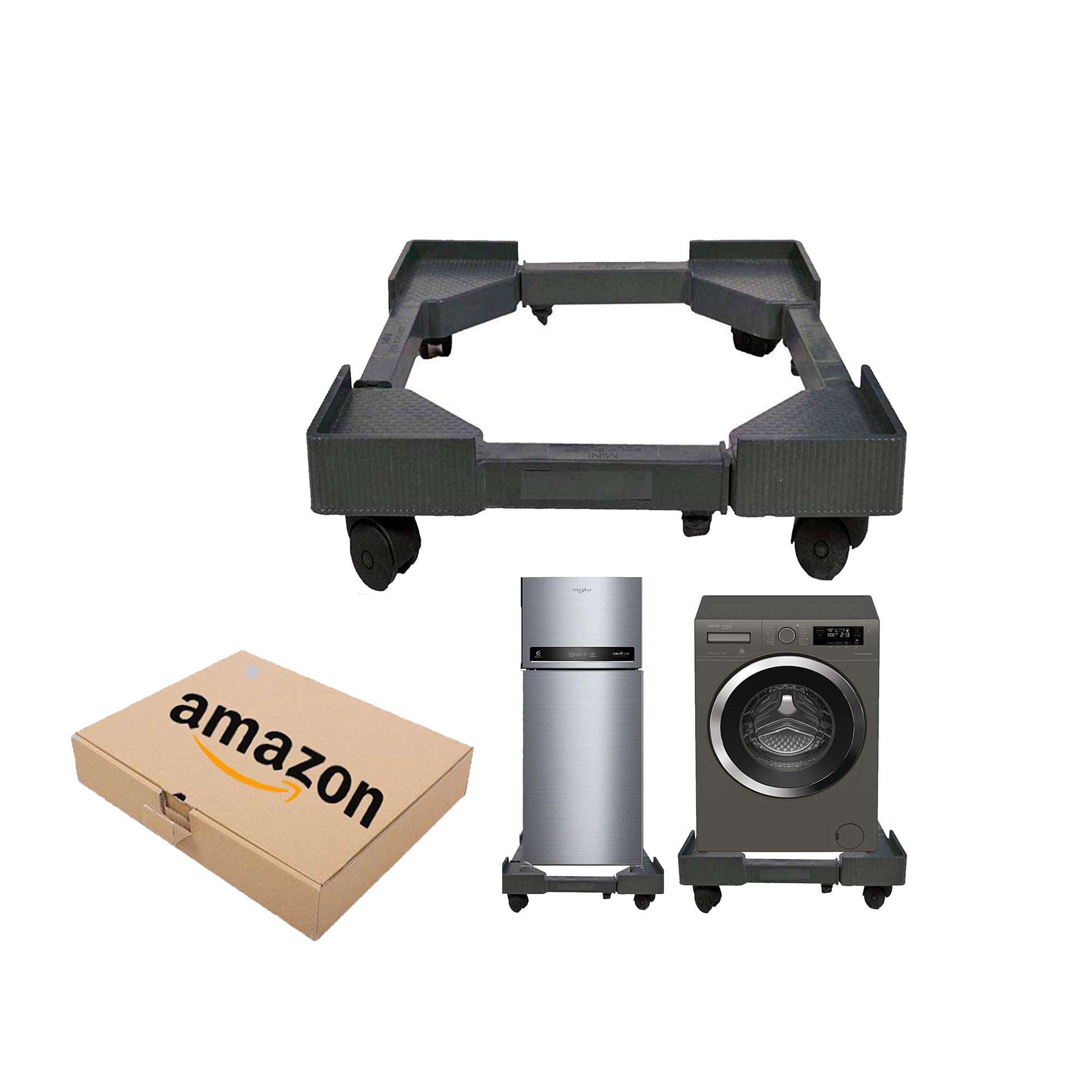 SAI PRASEEDA Heavy Duty Front & Top Load Washing Machine Stand/Dishwasher Stand/Refrigerator Fiber PVC Stand with Box Packing 1