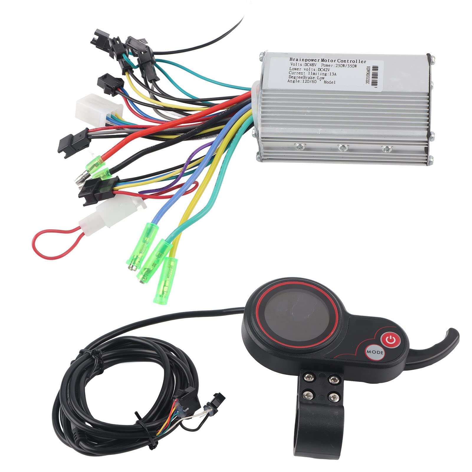 Zerone E Bike Controller,Controller LCD Display Control Panel Controller LCD Display Control Panel with Shift Switch Accessory for Electric Bike Scooter (36V 250/350W Color Screen Dual Mode) 5