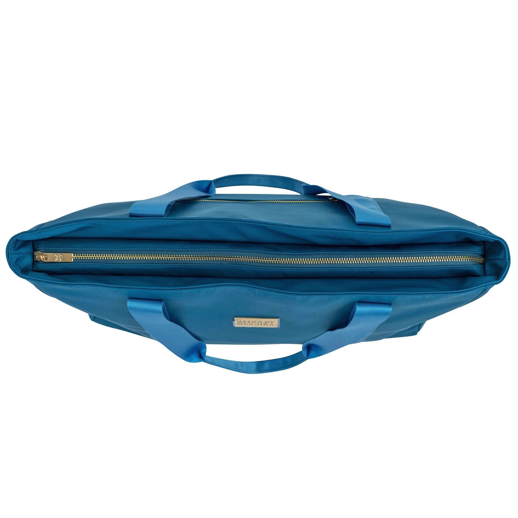 Badgley Mischka Nylon Weekender Travel Tote Bag | Lightweight Packable Travel Bag (Aqua) 4