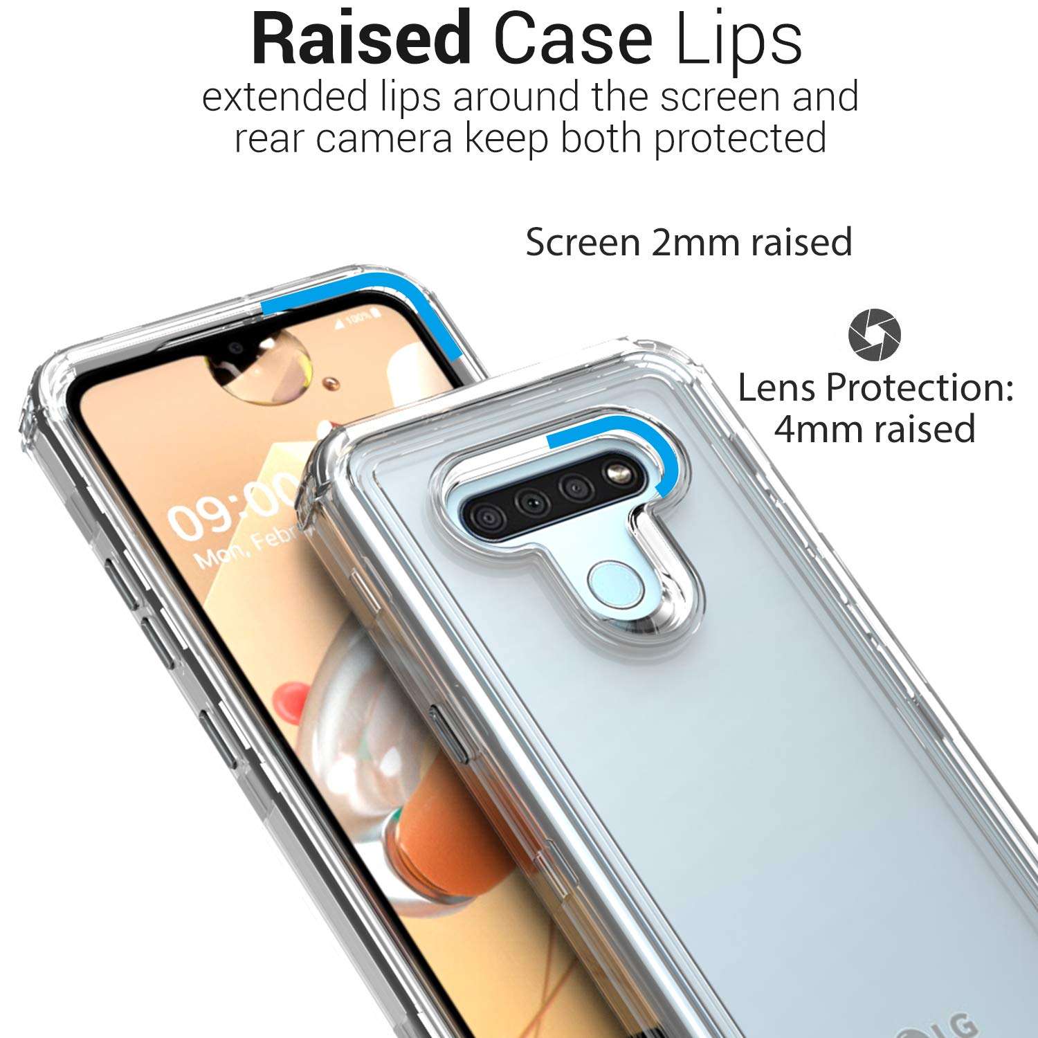 CoverON Full Body Armor for LG Stylo 6 Case, Military Grade Drop Resistant Triple Layer Phone Cover - Clear 4