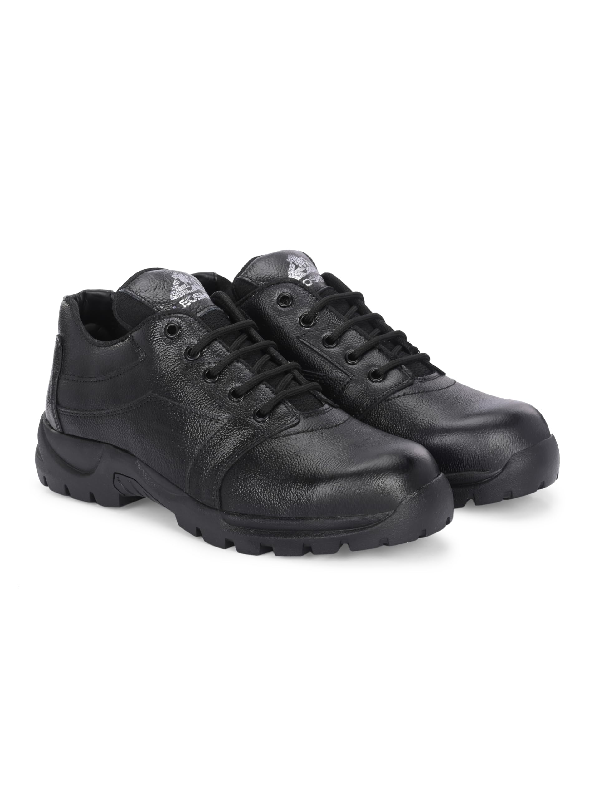 Leo Men's Industrial Safety Shoes Durable, Comfortable, Oil-Resistant Steel Toe Work Black 4