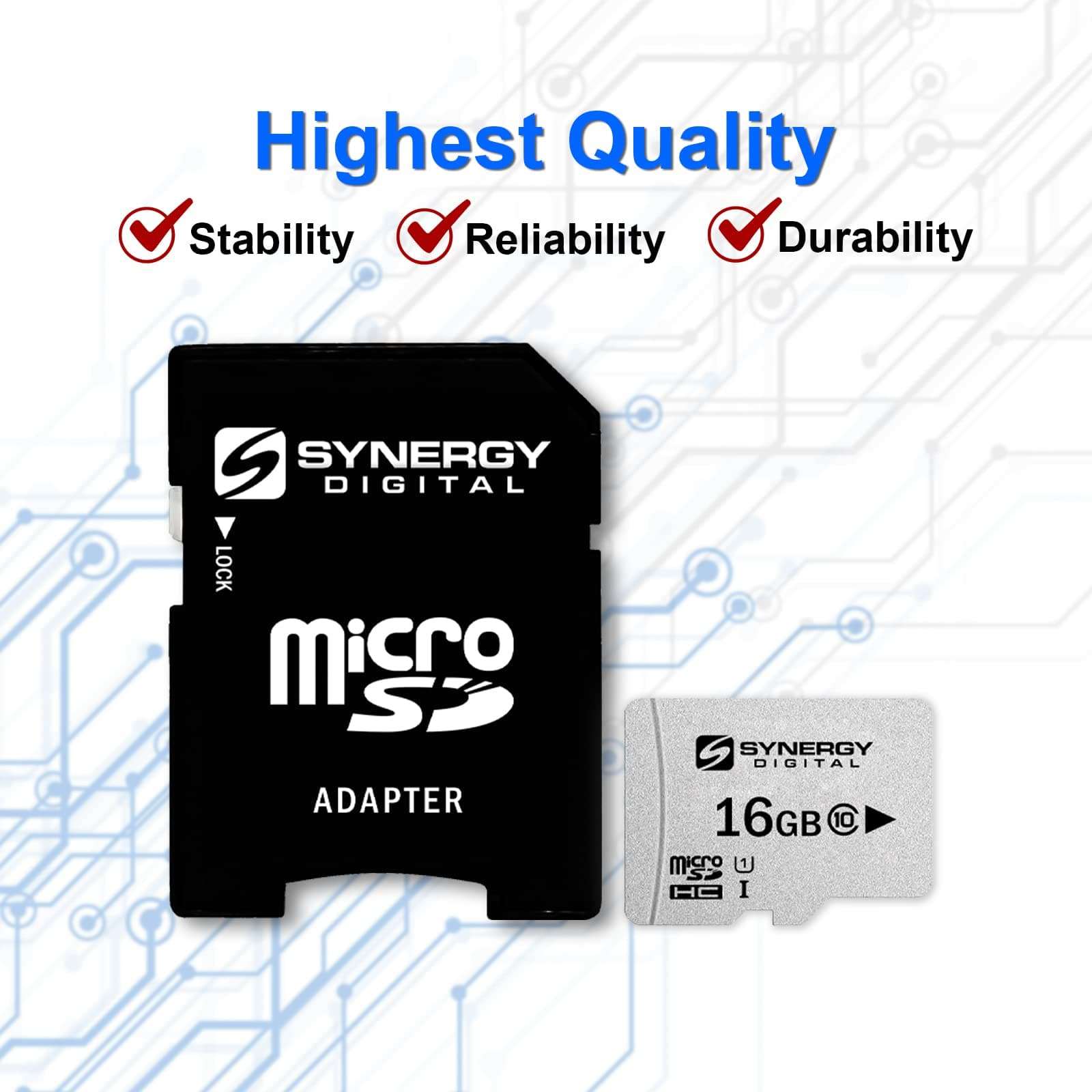 Synergy Digital 16GB Micro SDHC Secure Digital UHS-I Memory Cards, Compatible with Alcatel OT-7024 Cell Phone - Class 10, U1, 95MB/s, 300 Series - Pack of 5 6