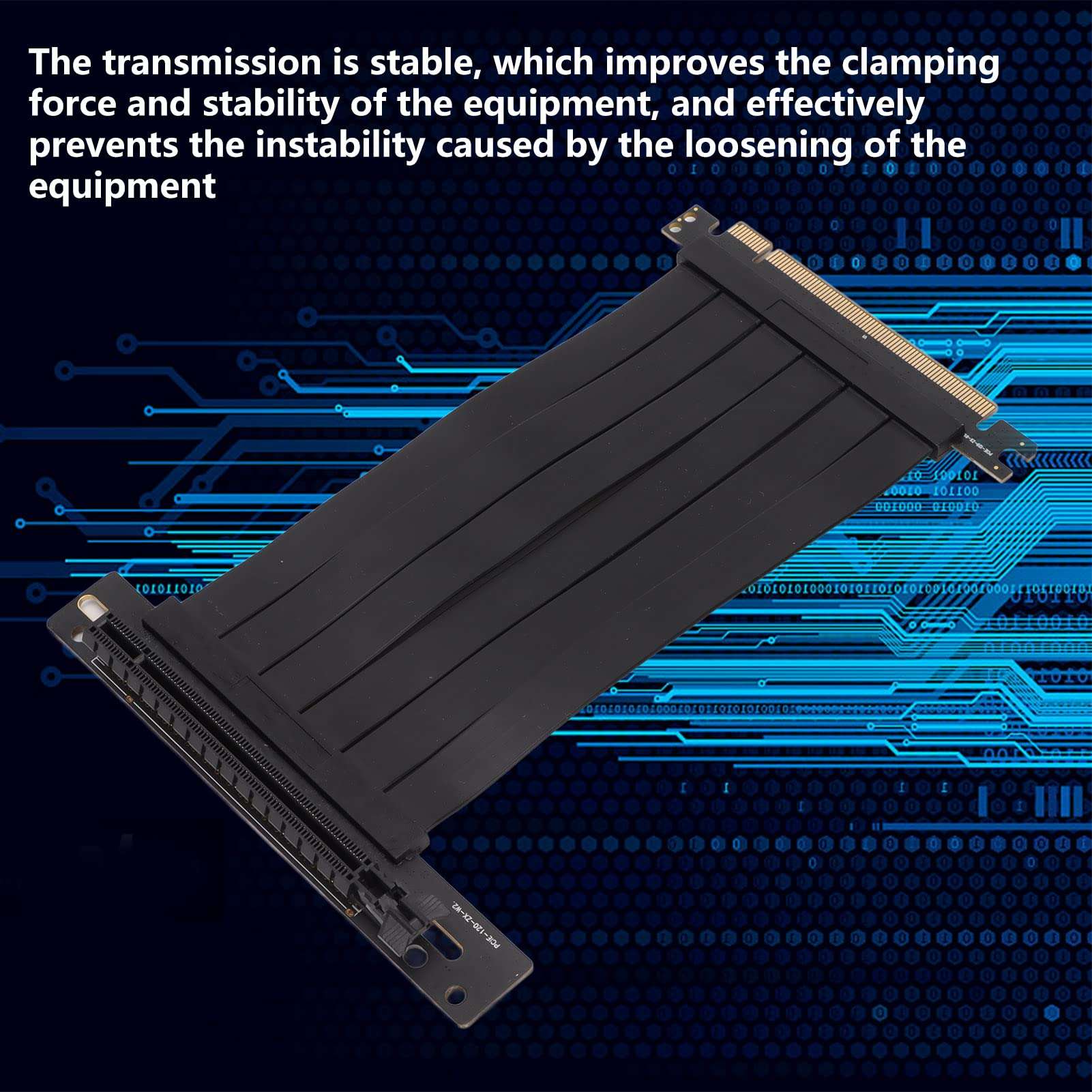 LKHUYA PCIe Extension Cable 15cm 128Gbps High Speed PCIe x16 3.0 Riser Card, Stable Signal Transmission for Graphics Card Sound Card Network Card with Immersion Gold Connector (Black) 3