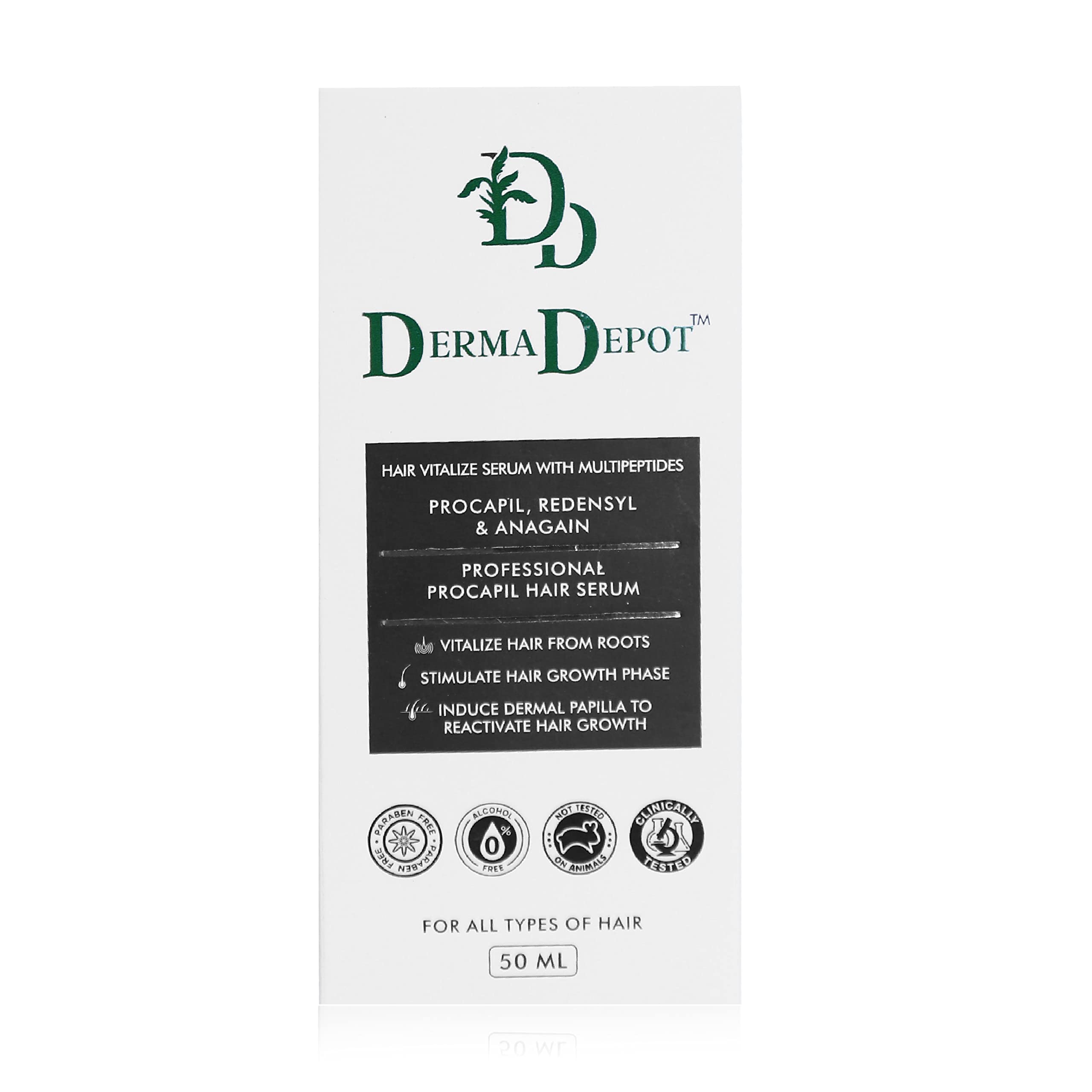 DERMA DEPOT hair growth serum with advanced & proven hair growth promoters | Redensyl 3% | procapil 3% | AnaGain 2% | For Controlling Hair Fall, Baldness & Promotes Hair Healthy Growth (3) 3