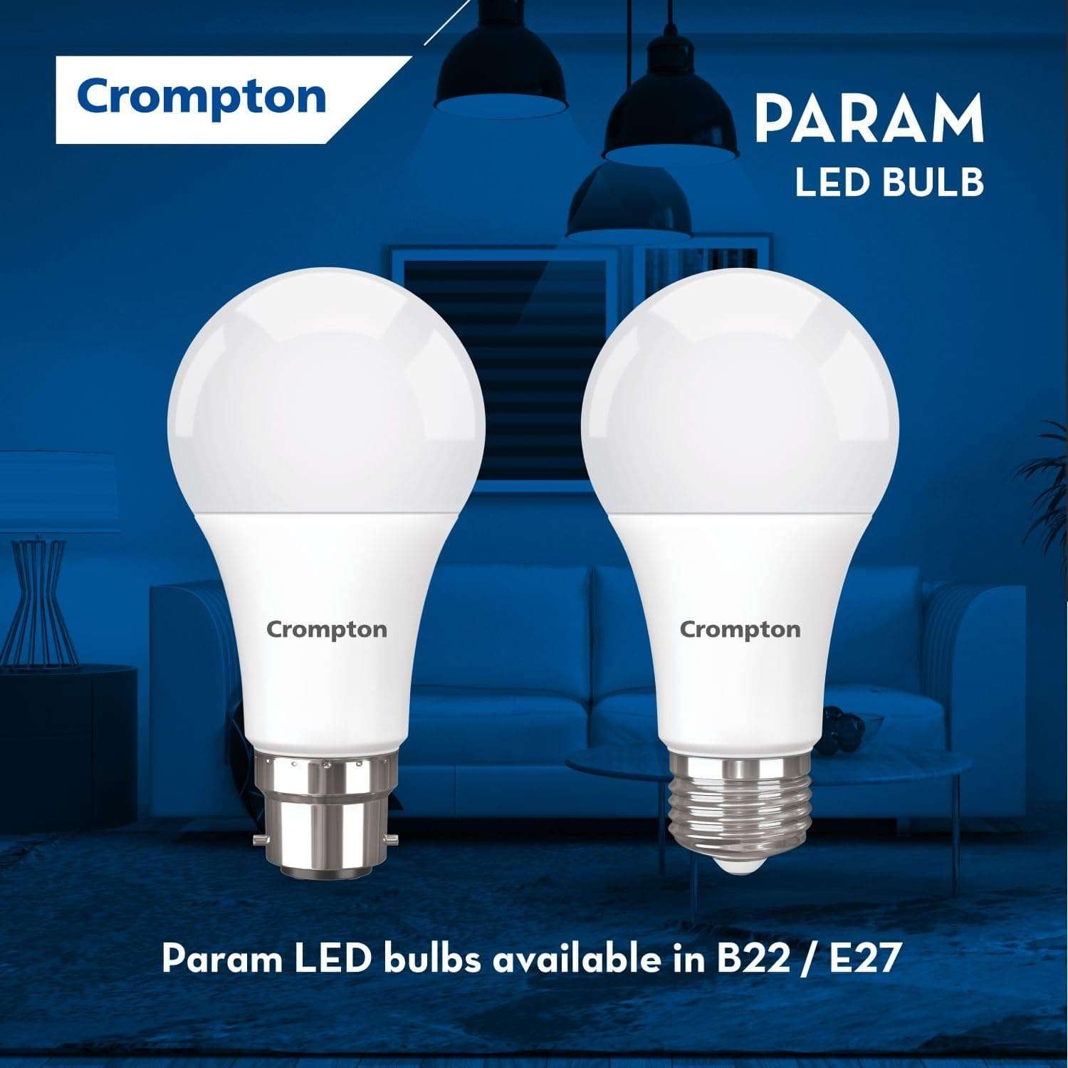 Crompton Param LED Bulb | 12W | Cool Day Light | B22 Base | 180 Degree Coverage | 4kV Surge Protection | 440V High Voltage Protection | Pack of 8 5
