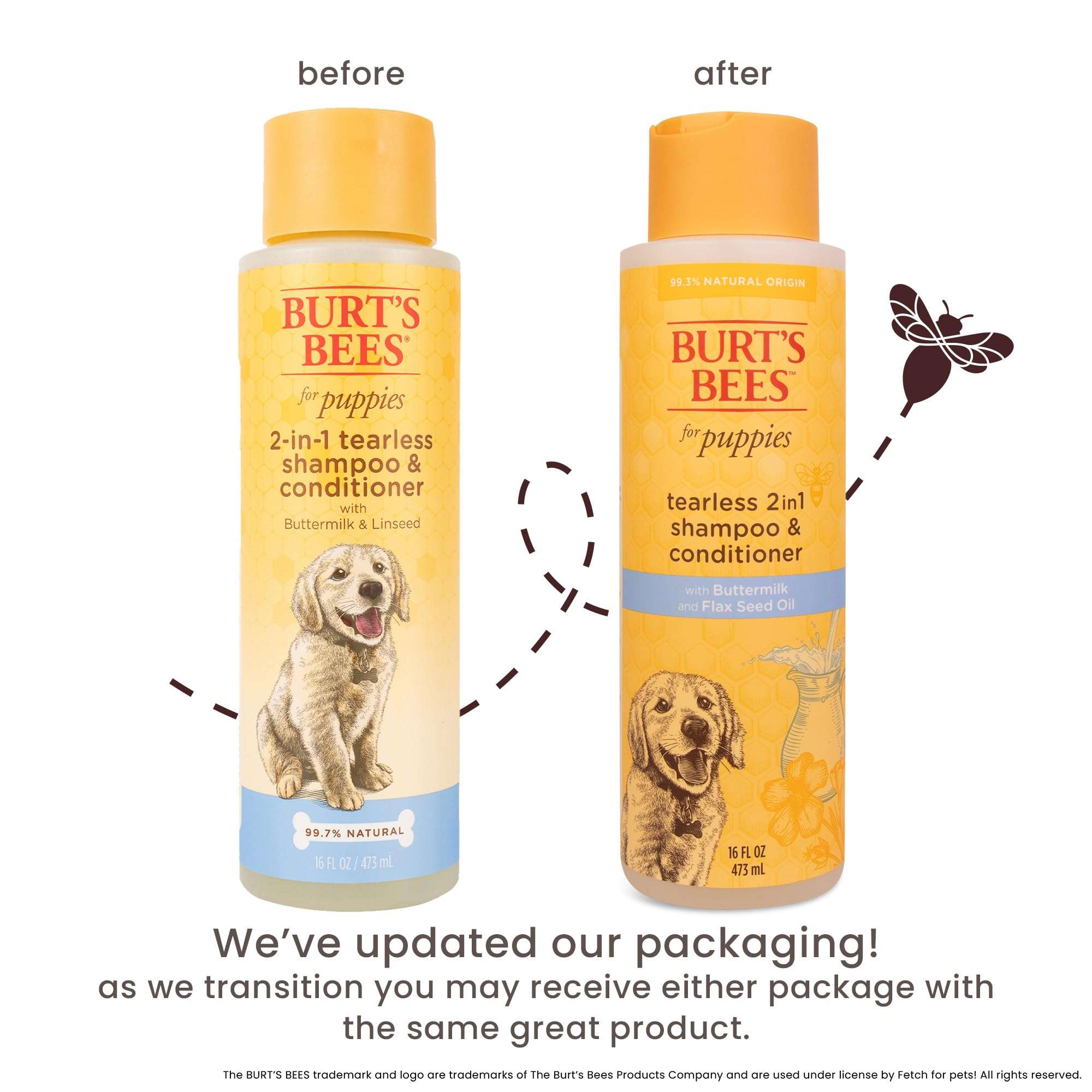 Burt's Bees Tearless 2 in 1 Shampoo and Conditioner for Puppies, 16 Ounces 3