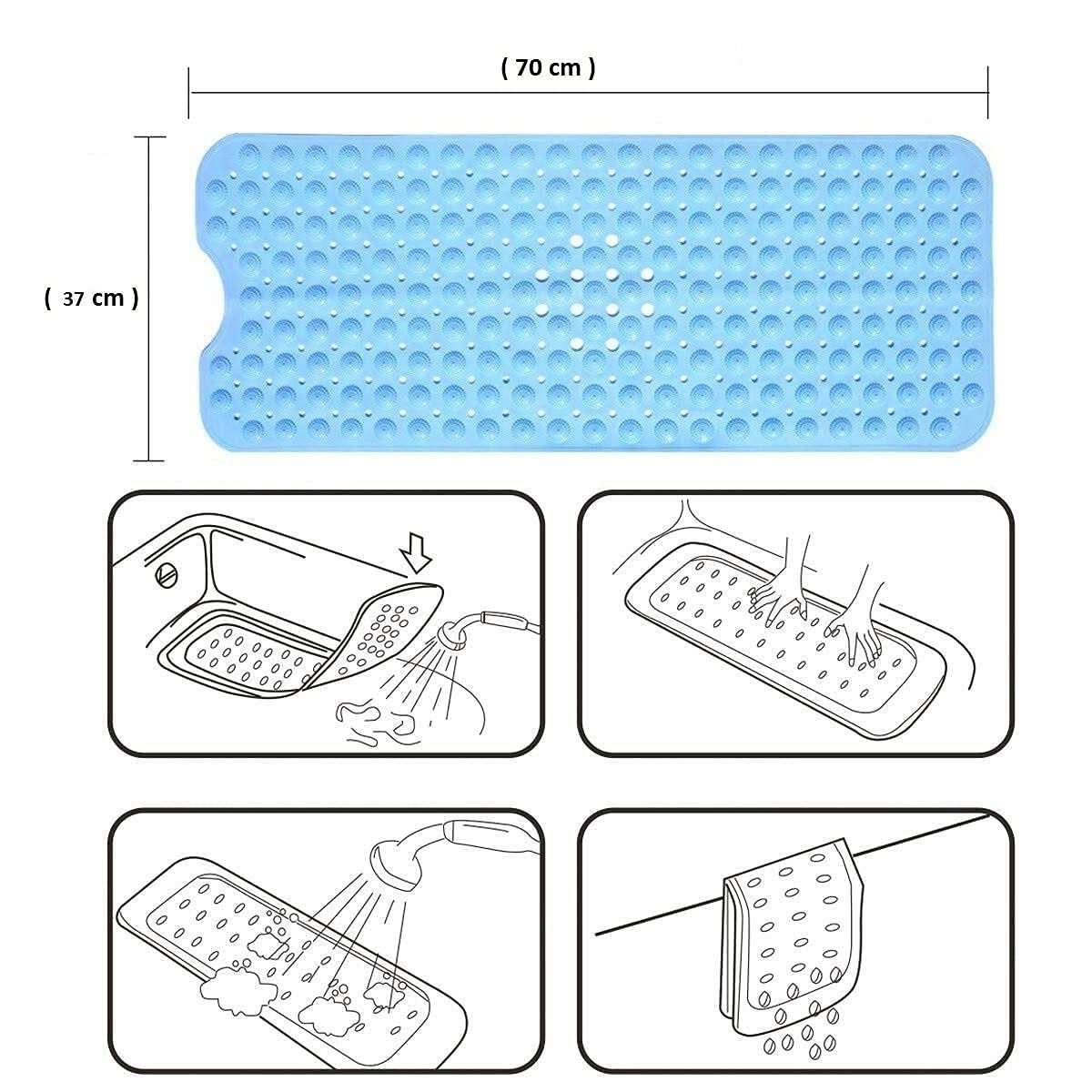 Mokshith Non-Slip Bathroom Mat, Bathtub Mat, Shower Mat for Toilet, Kitchen, Bathroom, Shower with Anti Slip Suction Cups 2