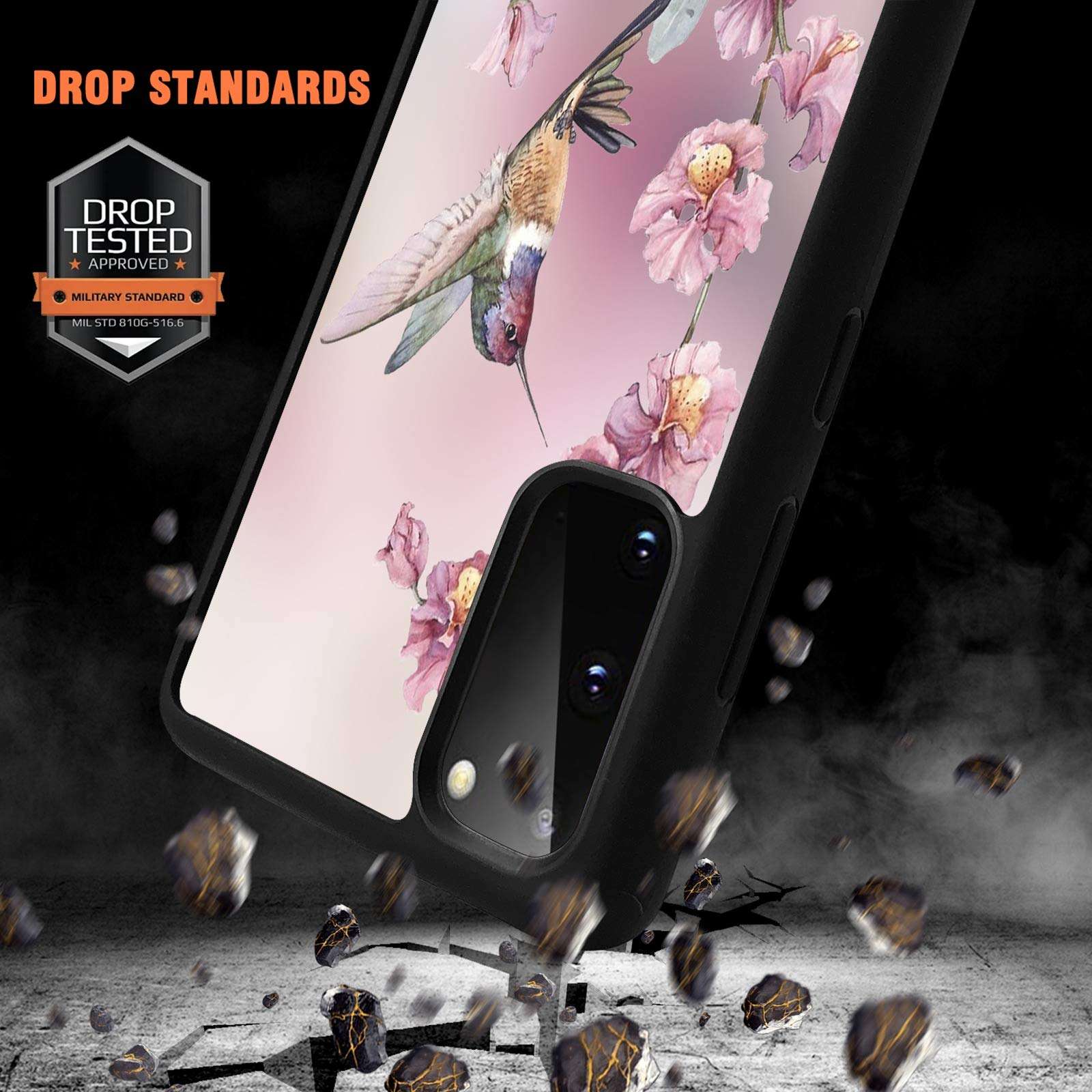 Mr dud Samsung Galaxy S20 FE 5G Case - Samsung S20 FE 5G Protective Cover Case Black Design Case for Samsung Galaxy S20 FE 5G Case Compatible with Samsung Galaxy S20 FE 5G Case for Christmas Boy Girl (Bird) 2