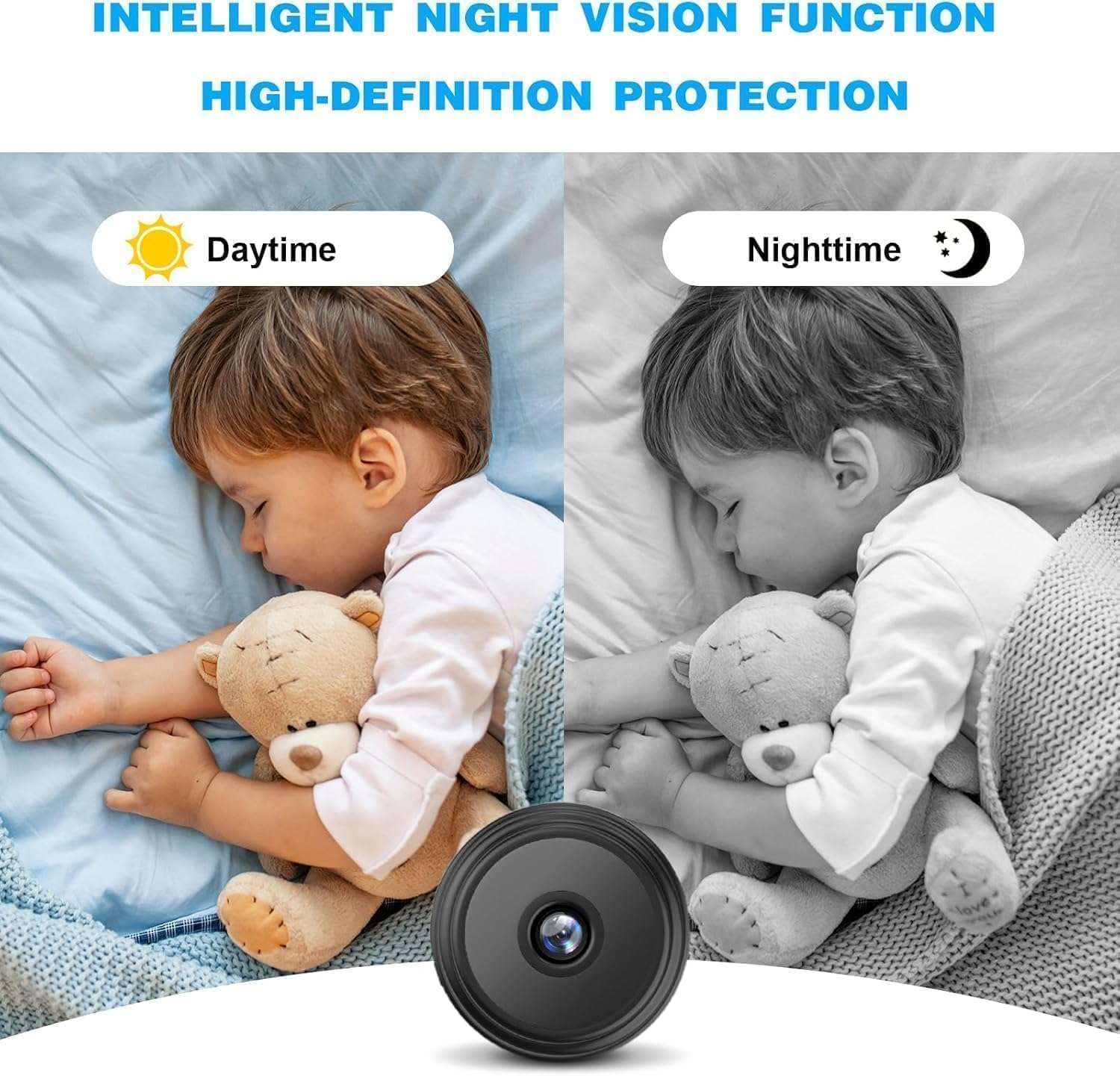 GARYVIZ WiFi Camera Security Camera for Home Outdoor High HD Focus Magnet Mini WiFi Magnetic Live Stream Night Vision IP Wireless 1080P Audio Video CCTV for Home and Office Monitoring (1) 4