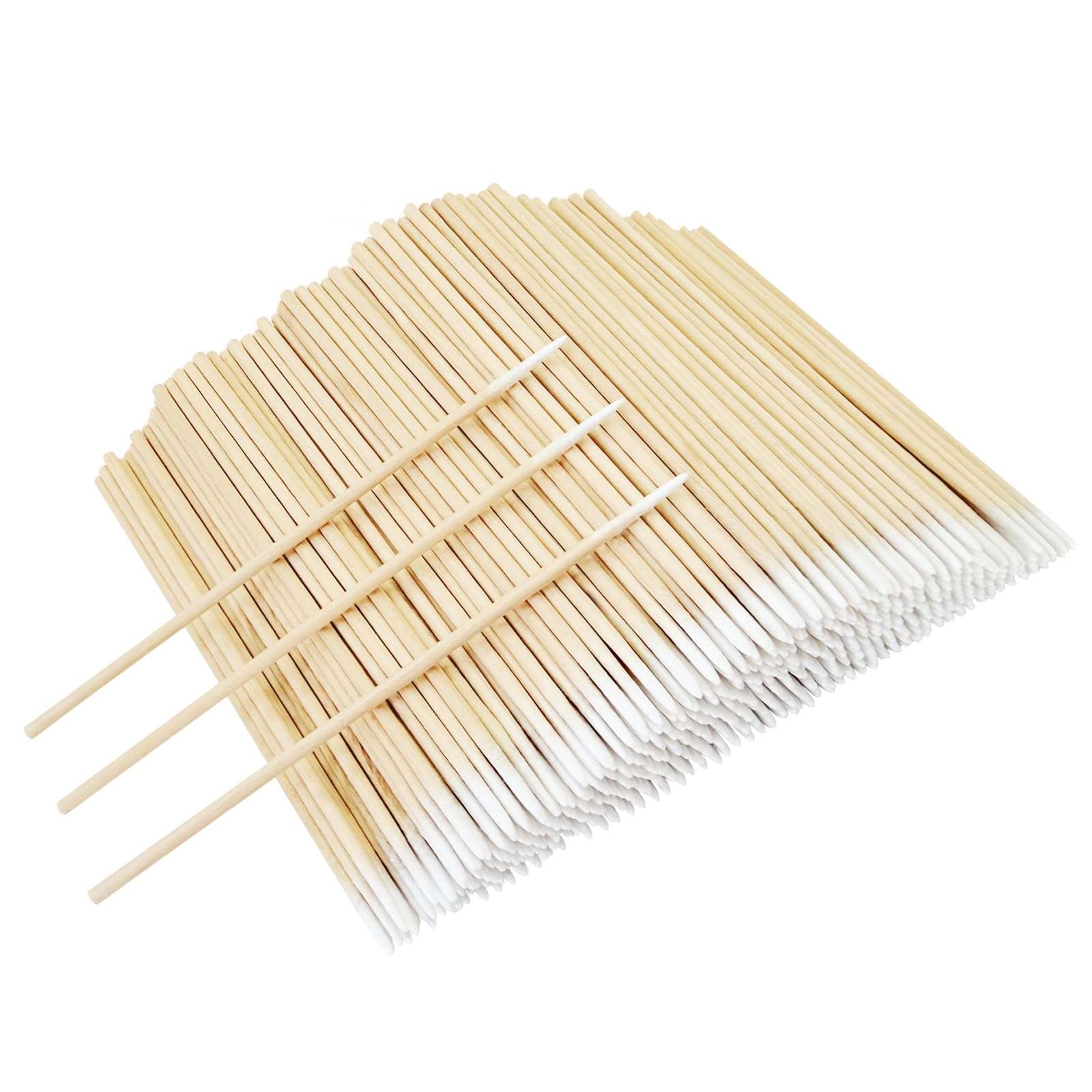 Egaageoi 600 Pcs Microblading Cotton Swabs - 4-Inch Pointed Cotton Swabs with Wood Sticks, Ideal for Nail Care and Manicure, Eyebrow Shaping, Personal Grooming, Makeup Application, and Tight Spaces 1