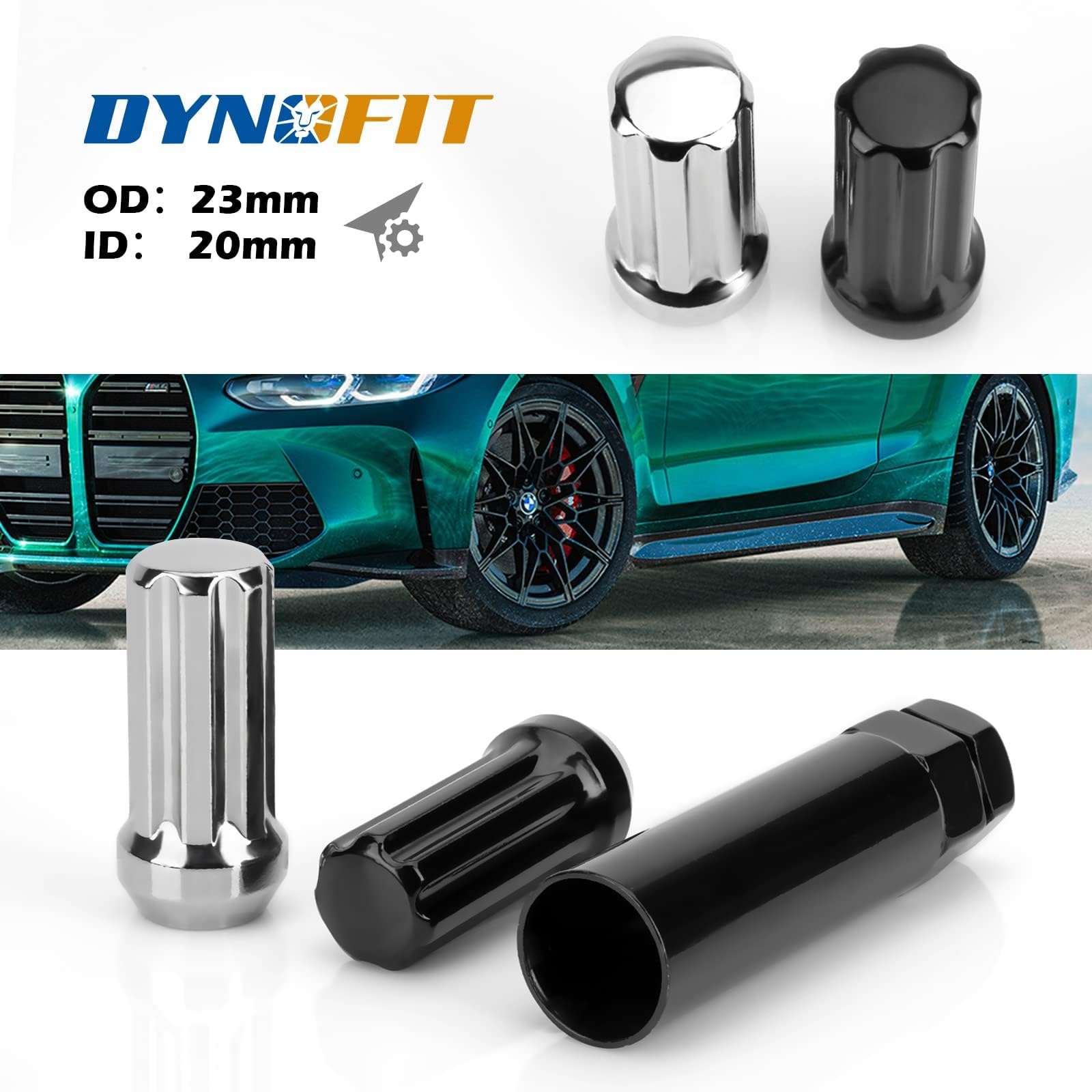 DYNOFIT 7 Spline Tuner Lug Nuts Key for Wrench with 13/16inch(21mm) and 7/8inch(22mm) Hex, Lugnuts Socket Replacement Tool for 14x1.5, 14x2.0, 9/16inch Lug Nut 1 Year Warranty 6