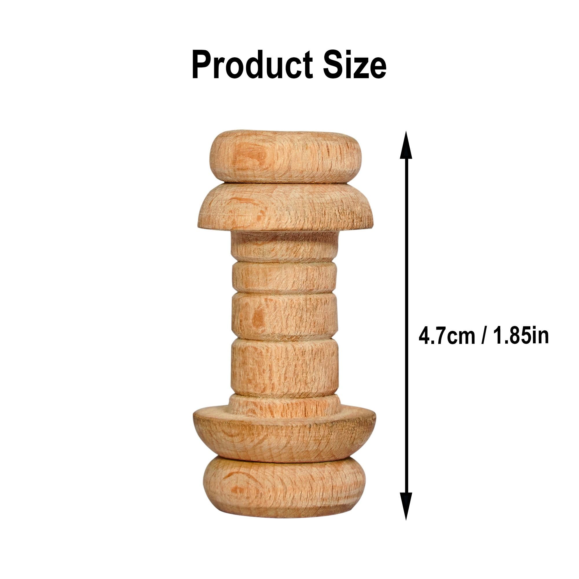 Antique Wooden Spool Thread Reels | Medieval Empty Bobbins Wood Sewing Embroidery Thread Spool Sewing Reels for DIY (Small - Single) 3