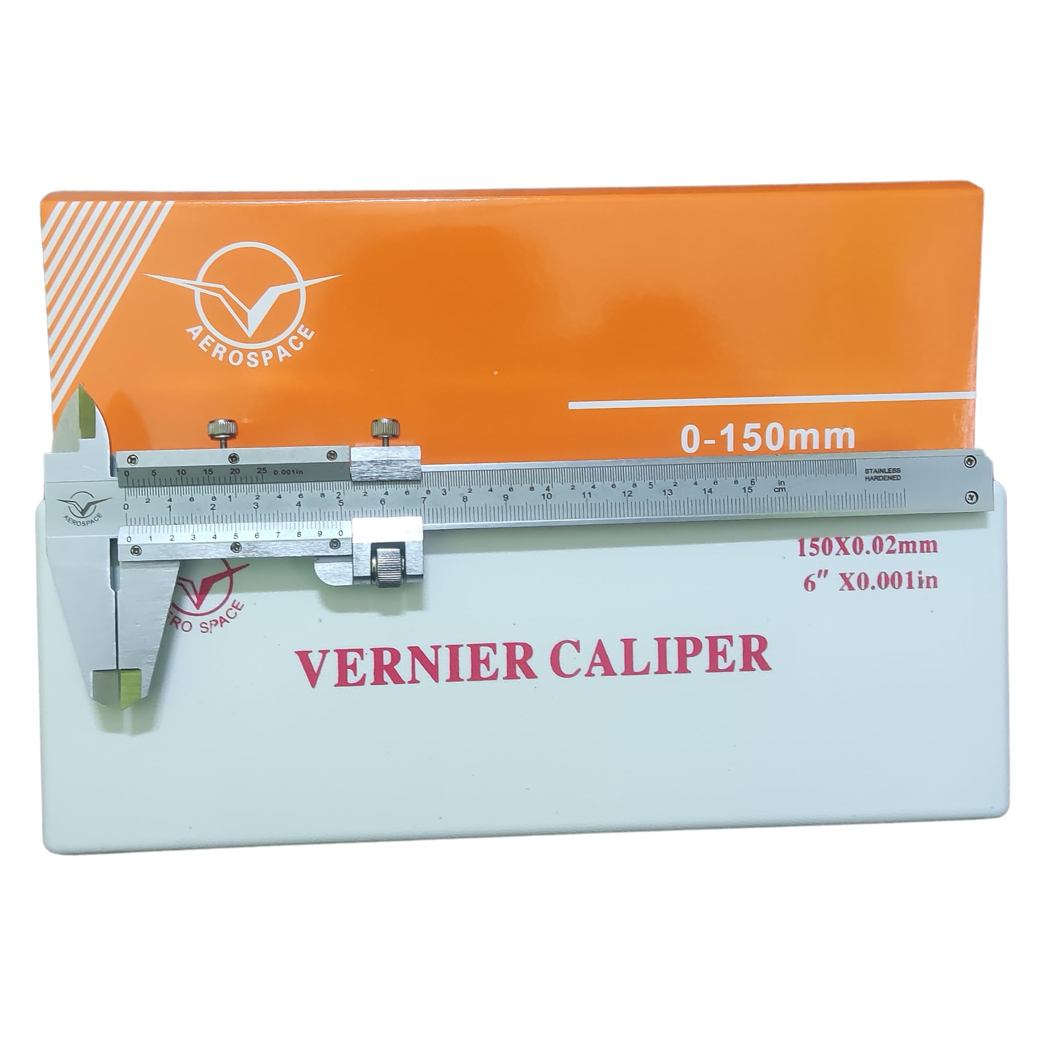 vernier calipers 0-6 in/0-150 mm Stainless Steel Plain/Manual– Precision Caliper Measuring Tool with Dual Screw Locking & Gauge Scale Designed for engineering, machining, woodworking.