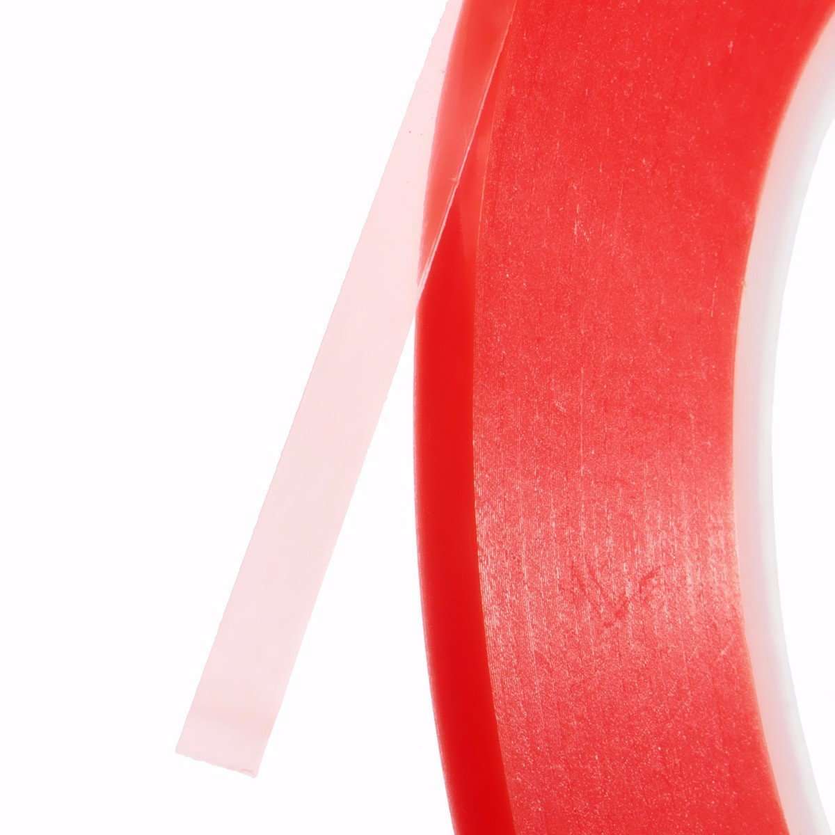 ELA TAPES Red Polister Strong Acrylic Adhesive Clear Double Sided Tape Heat Resistant Transparent 10mm x 25 Mts, 1 Pack 1 Pcs 4