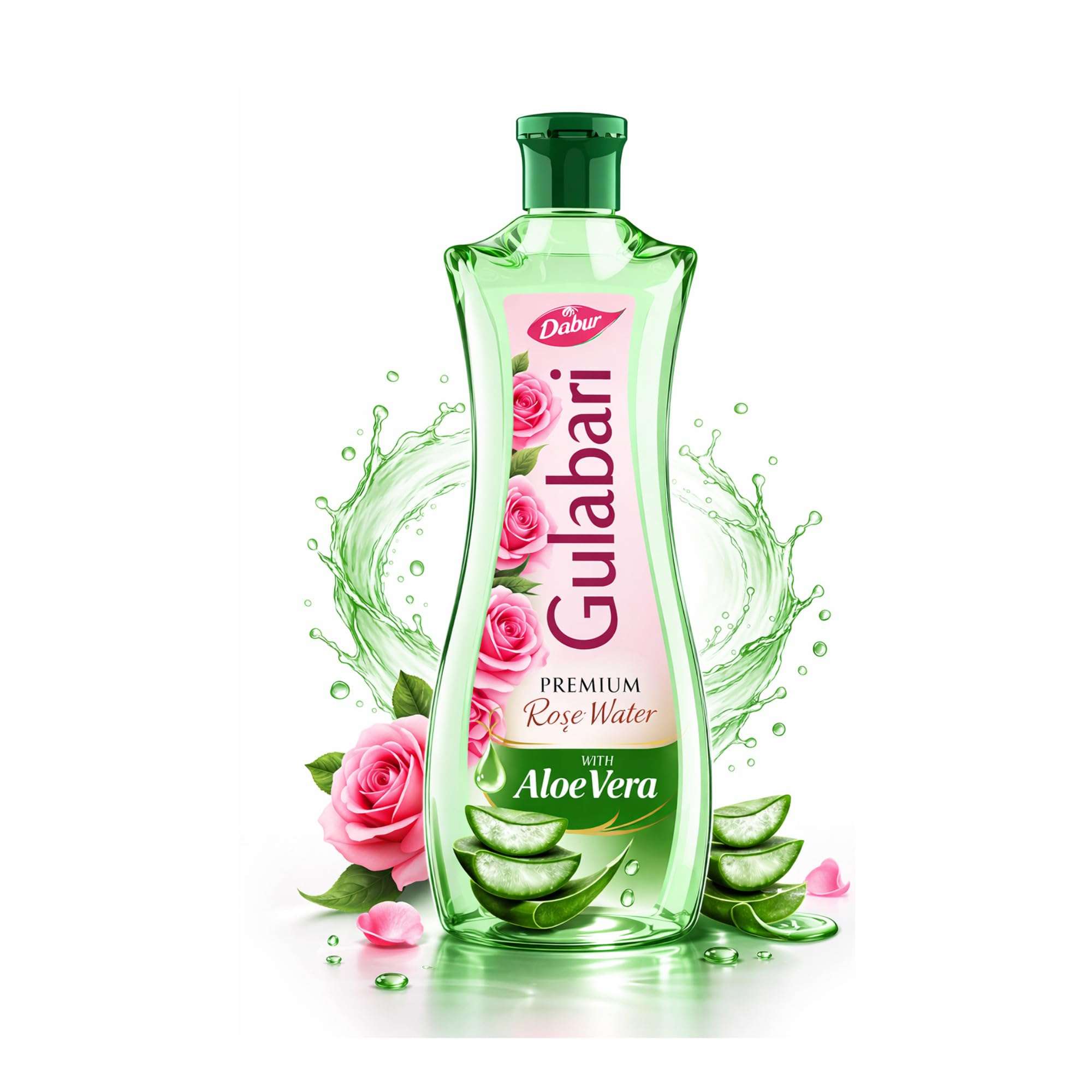 Dabur Gulabari Premium Rose Water with Aloe Vera - 400 ml | Upto 8 HR Skin Hydration | Cleanses, Tones and Moisturises Skin | For All Skin Types 1
