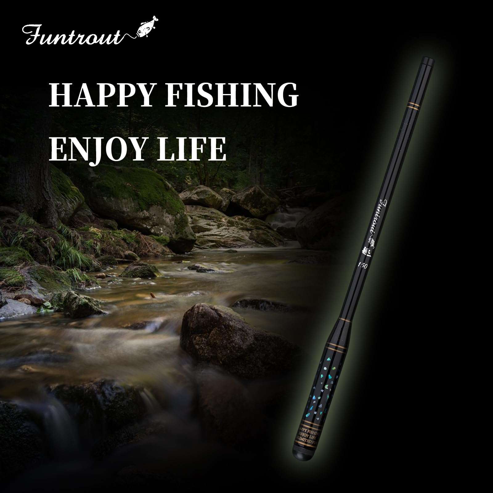 SeaQuest Funtiout 150CM Pocket Sized Telescopic Fishing Rod qu Funtiout 150 3