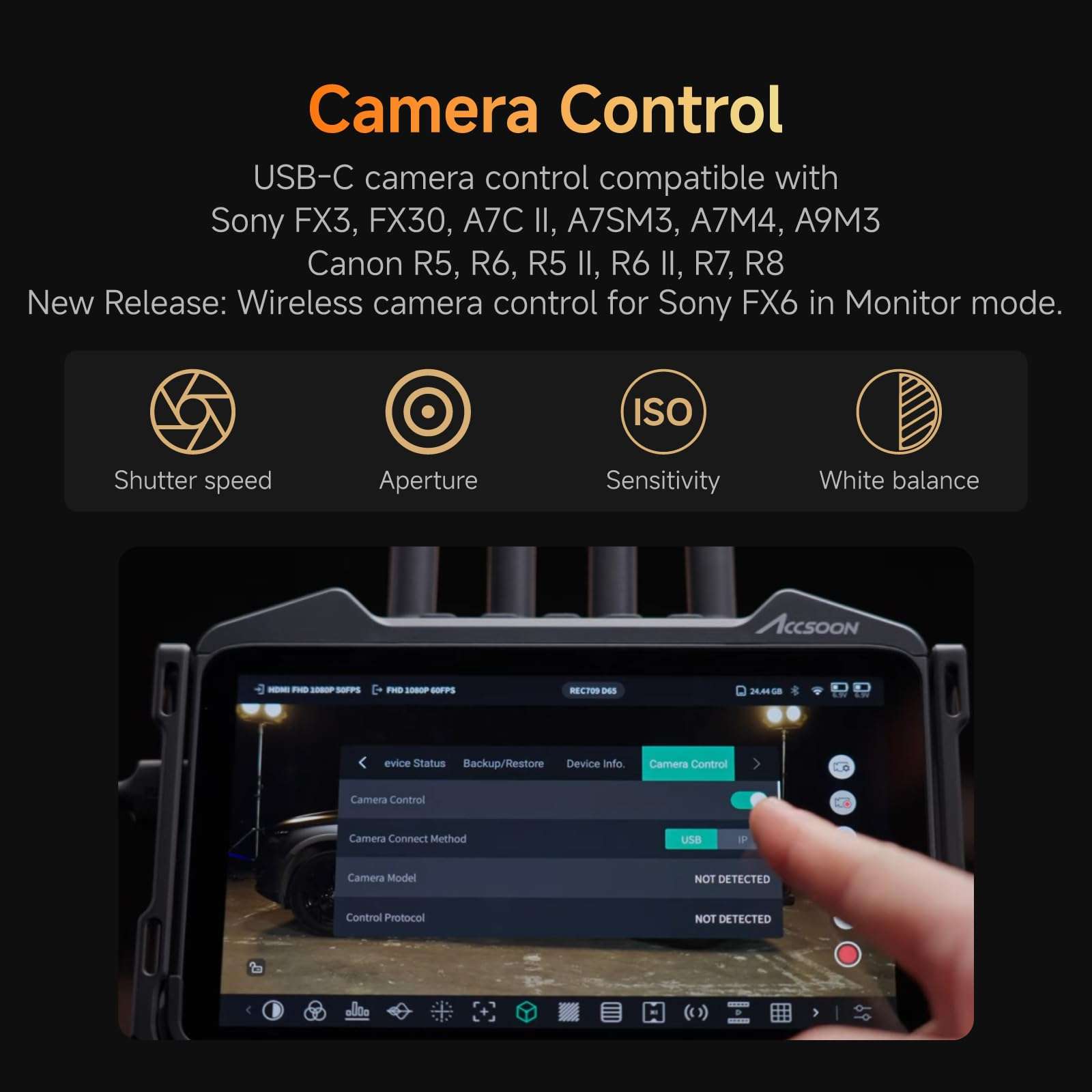 Accsoon CineView M7 Pro Monitor + CineView Master 4K Wireless Video Transmitter&Receiver Video Transmission System 5