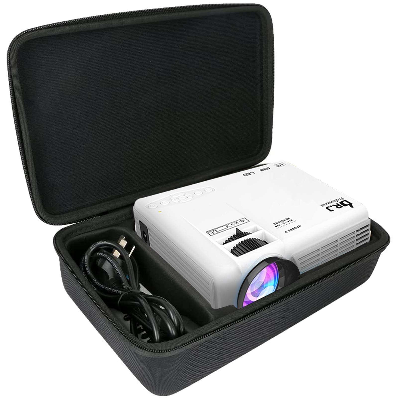 Khanka Hard Travel Case Replacement for DR. J Professional 1080P Mini Projector (Black) 1