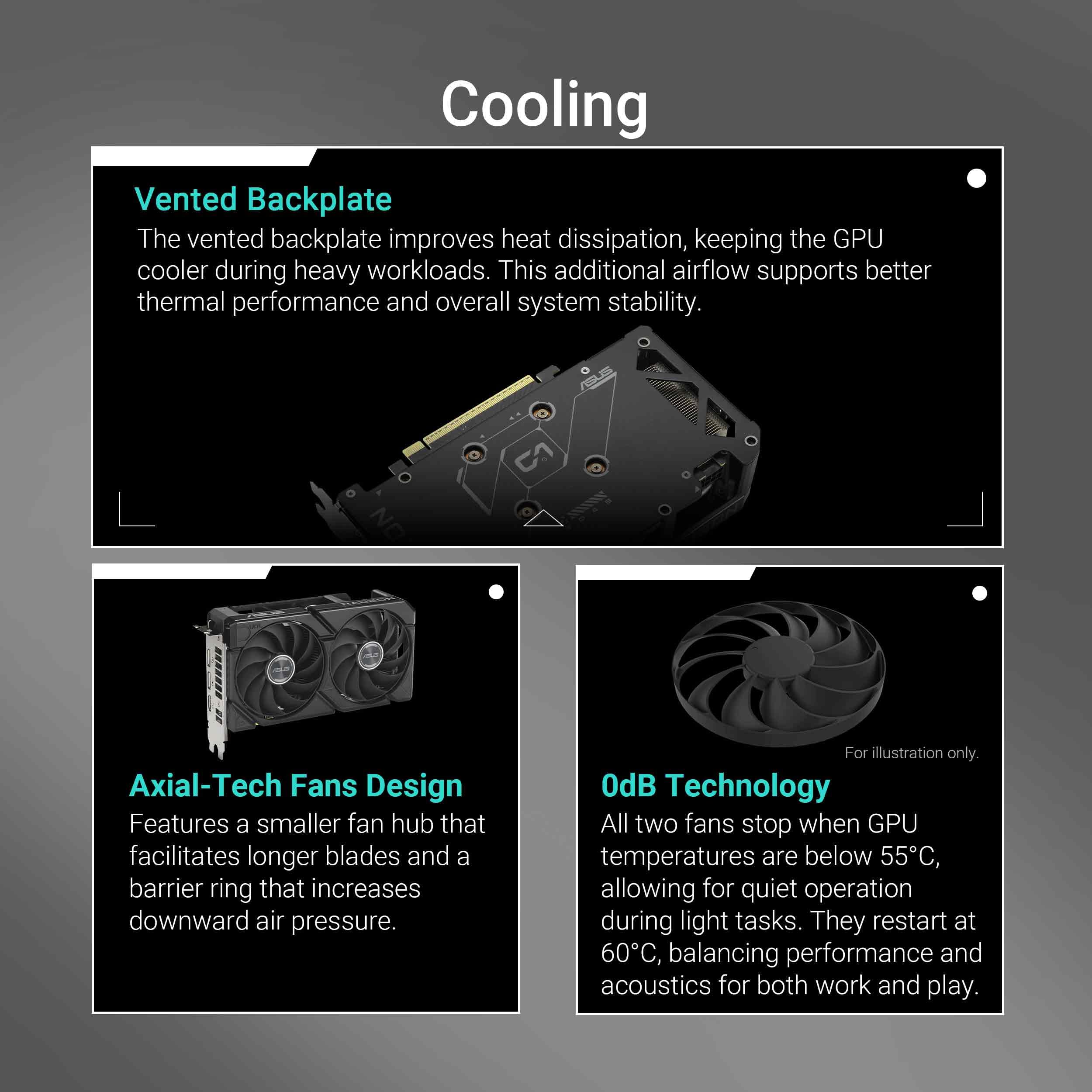 ASUS Dual Radeon™ RX 9060 XT 16GB GDDR6 Graphics Card (PCIe 5.0, HDMI 2.1b, DisplayPort 2.1a, 2.5-Slot Design, Axial-tech Fan Design, 0dB Technology, and More) 4