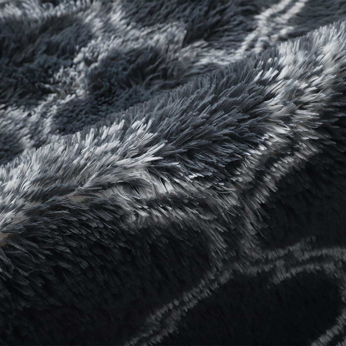 Area Rugs for Bedroom Fluffy Shag Fur Rug Cozy Furry Rugs Non-Slip Floor Carpet Shaggy Decorative Accent Rug for Living Room, Kids Room, Girl&Boy Room and Nursery (6׹ Feet, Reticular Blue) 4