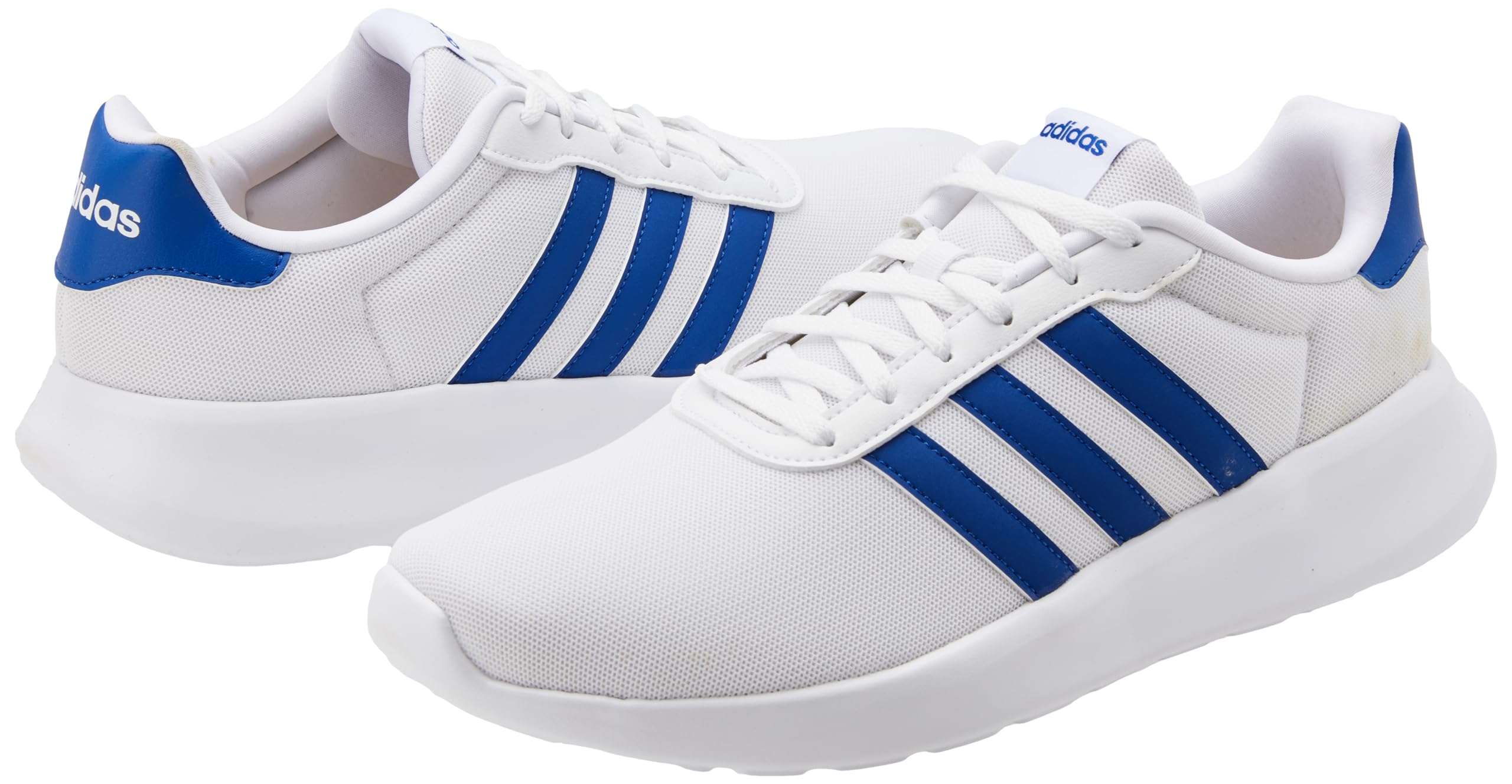 Adidas Men Synthetic LITE Racer 3.0 Running Shoes, FTWWHT/ROYBLU/FTWWHT, UK-7.5 2