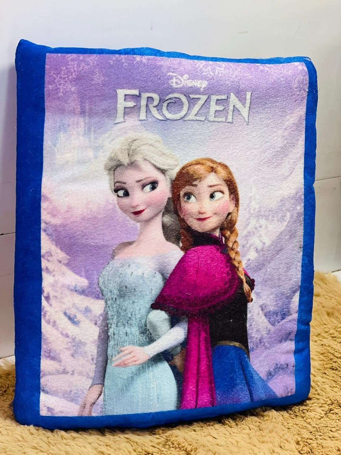 NISHOMES CartoonPrinted Learning Cushion Pillow Book for Kids 2 Languages ​​to Learn - English and Hindi, Soft Fabric Cloth Books, Developmental Books for Kids Boys and Baby Girls 1