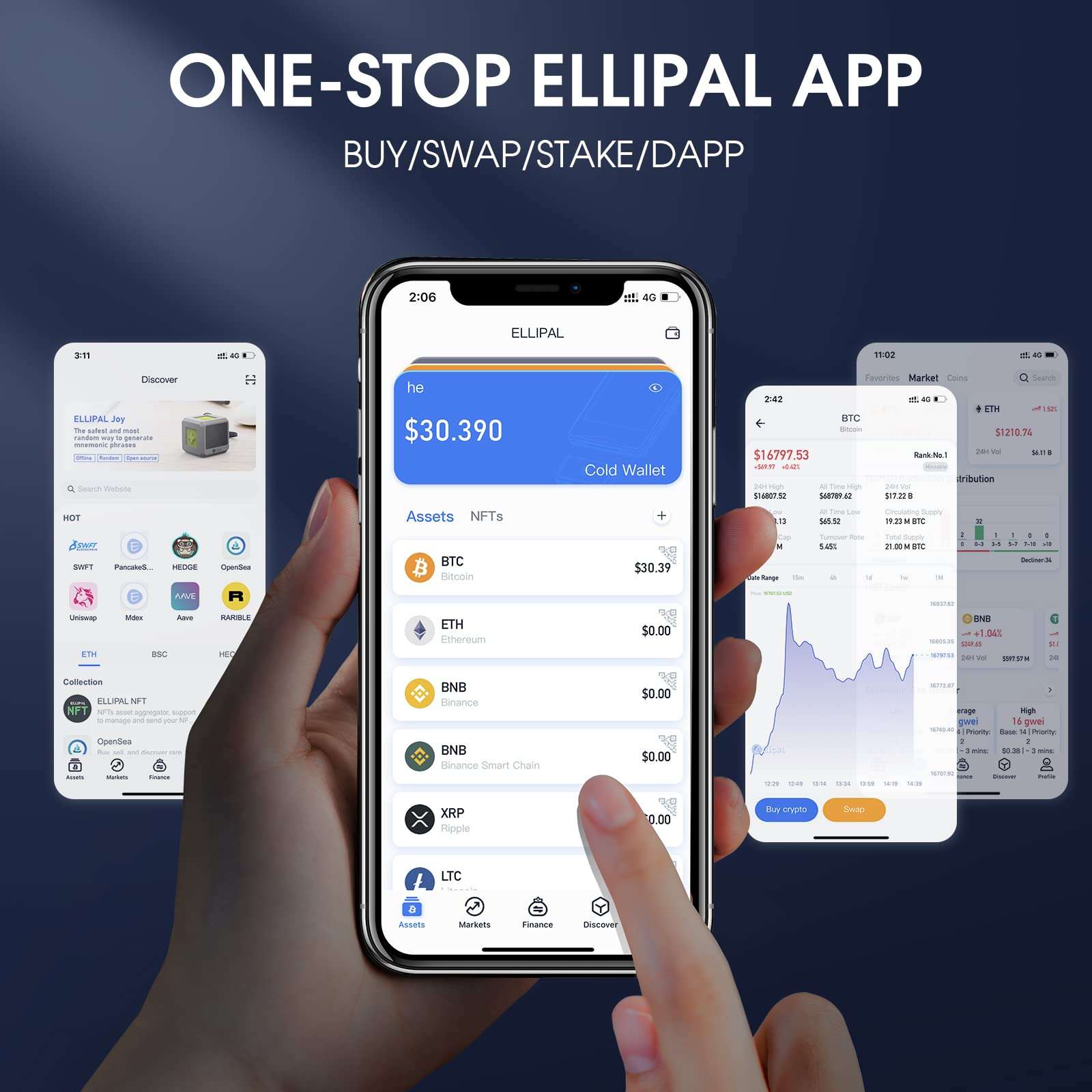 ELLIPAL Air-gapped Crypto Wallet - Titan Mini, 10000 Coins & Tokens, Anti-Tamper Cold Storage for BTC/XRP/ETH/XLM/USDT/LTC 6